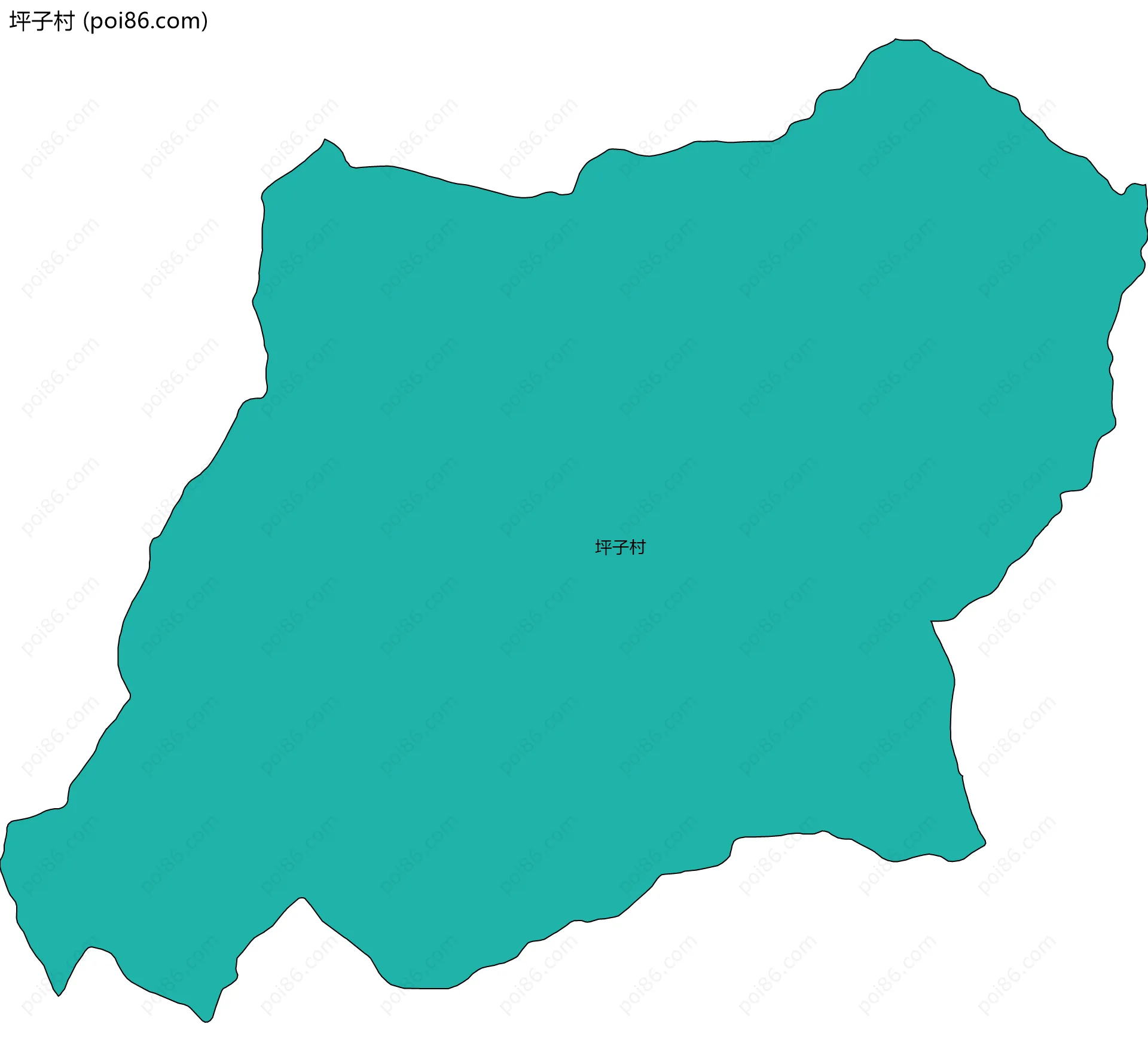 坪子村边界地图