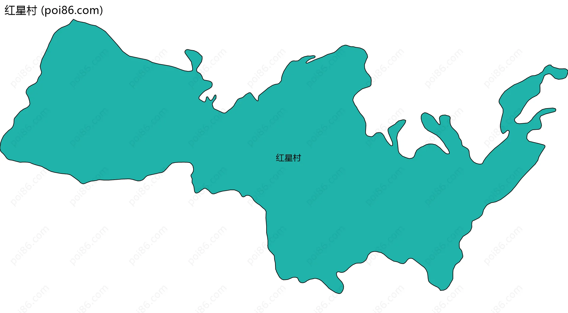 红星村边界地图