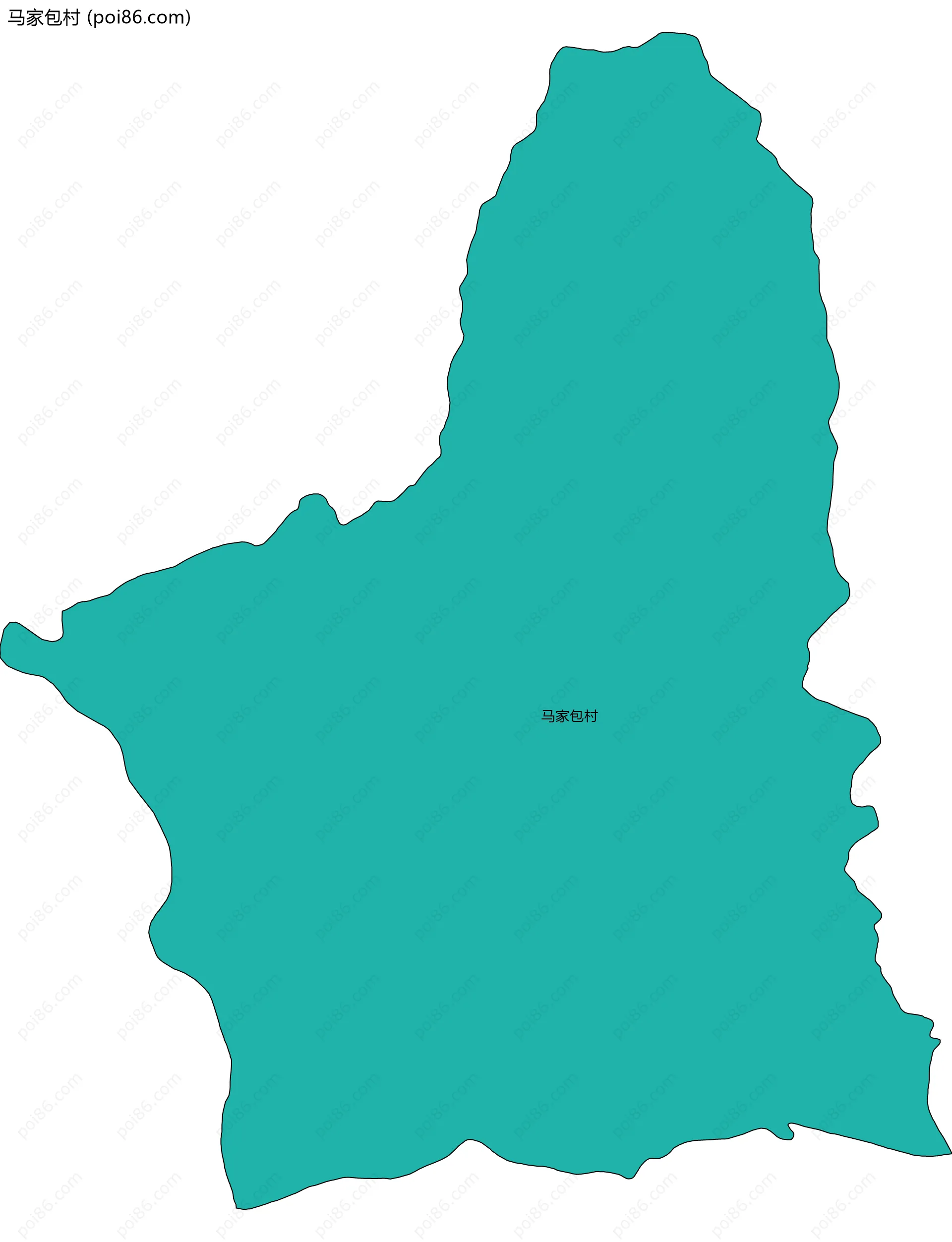 马家包村边界地图