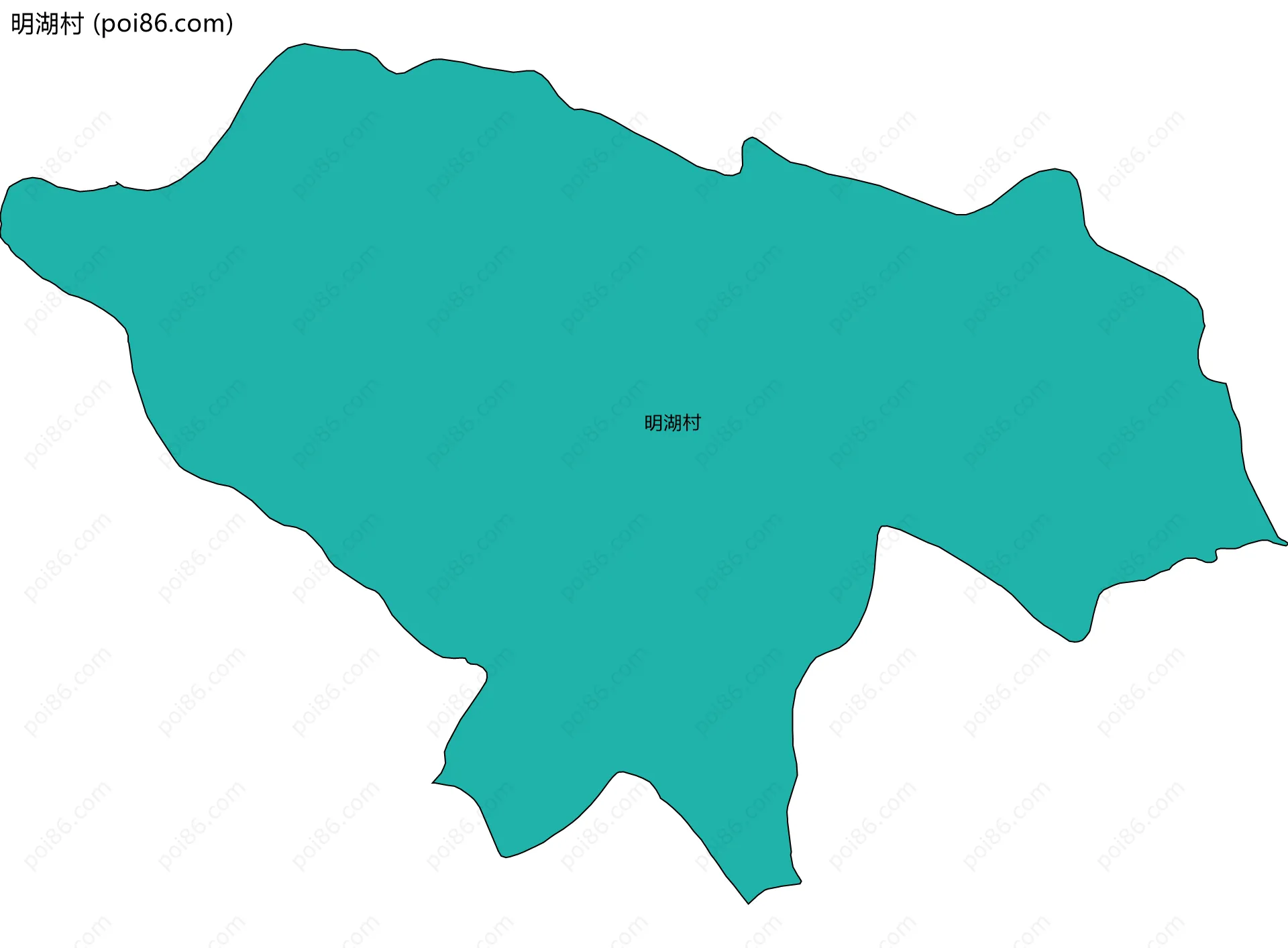 明湖村边界地图