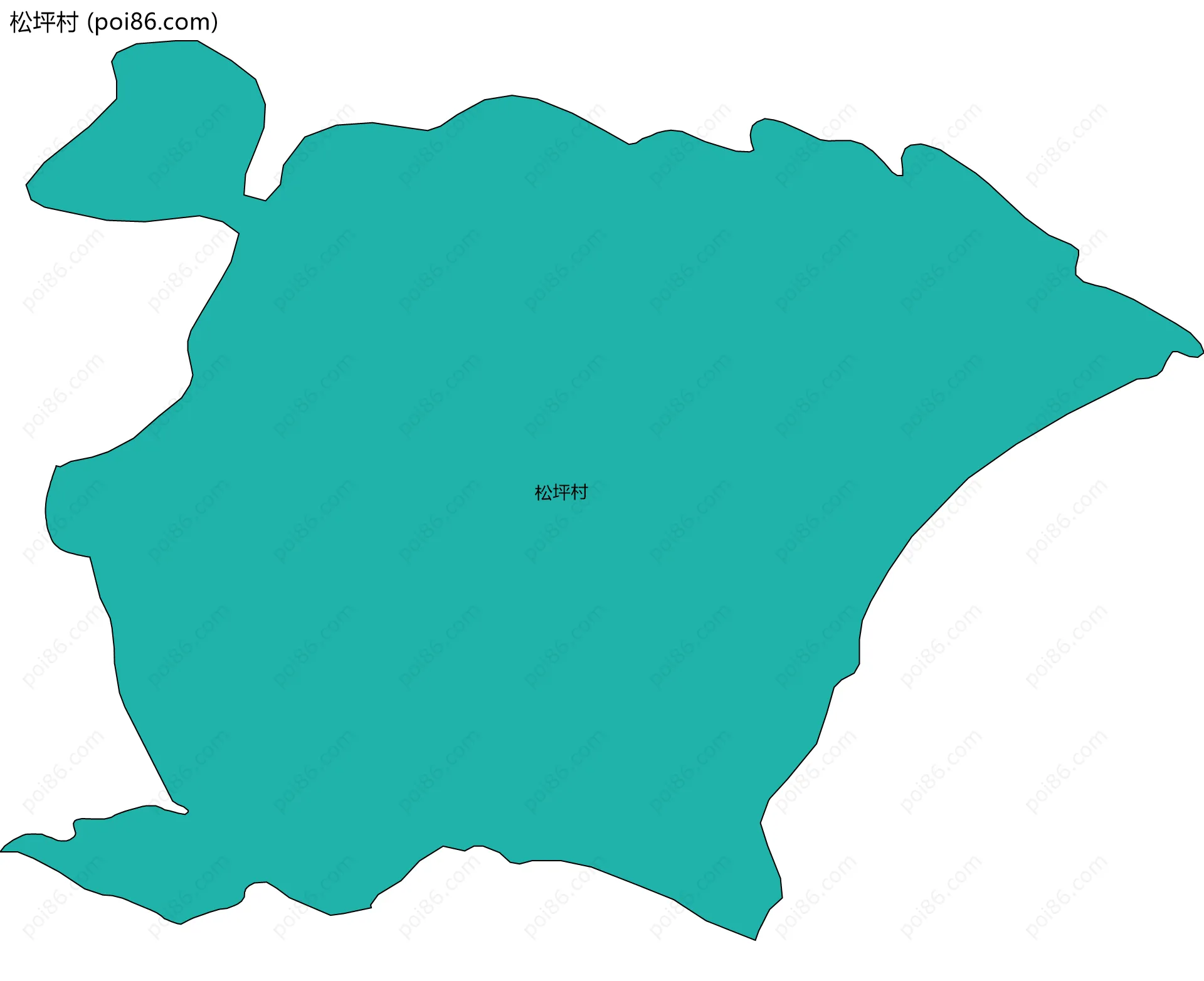 松坪村边界地图