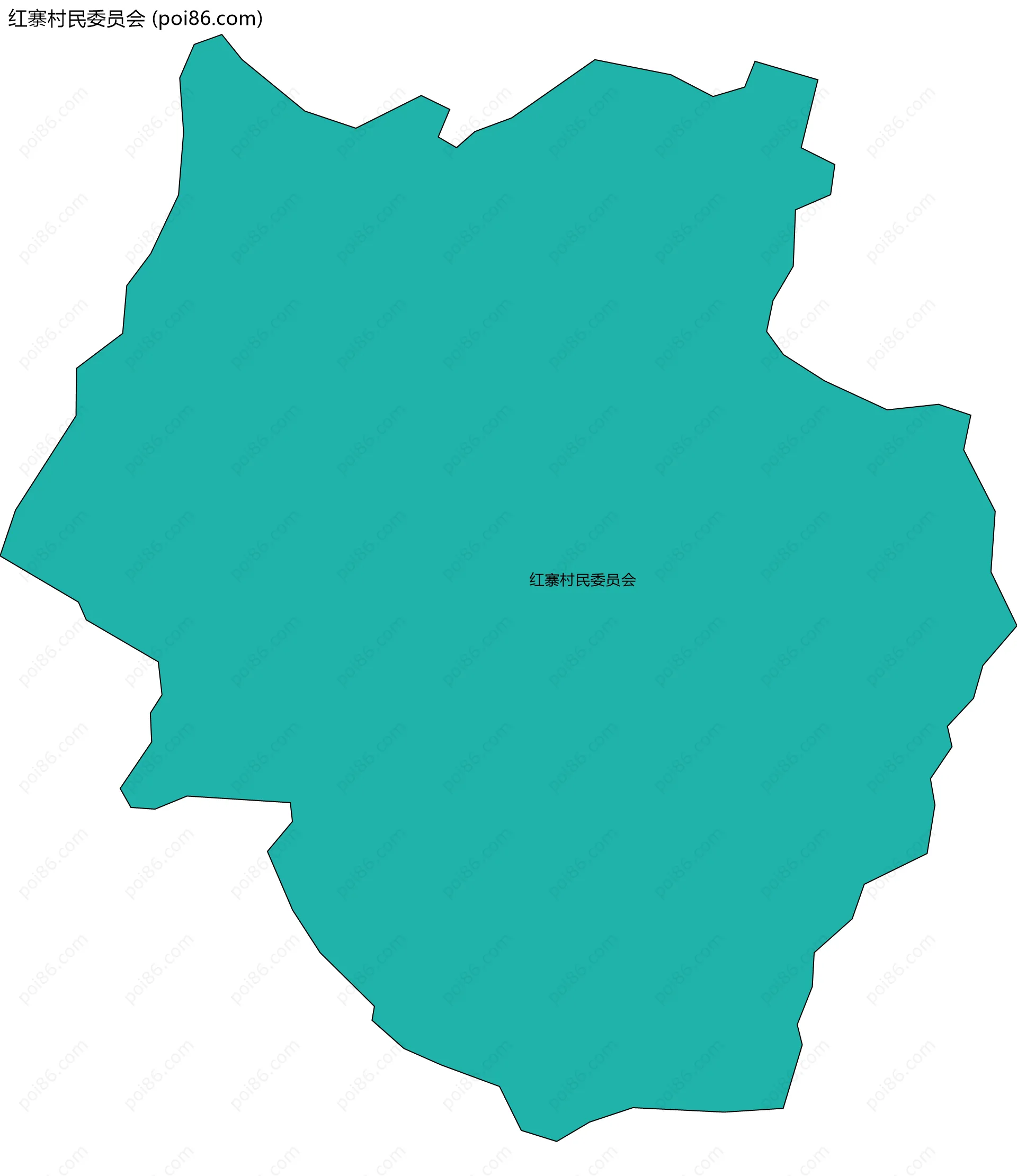 红寨村民委员会边界地图