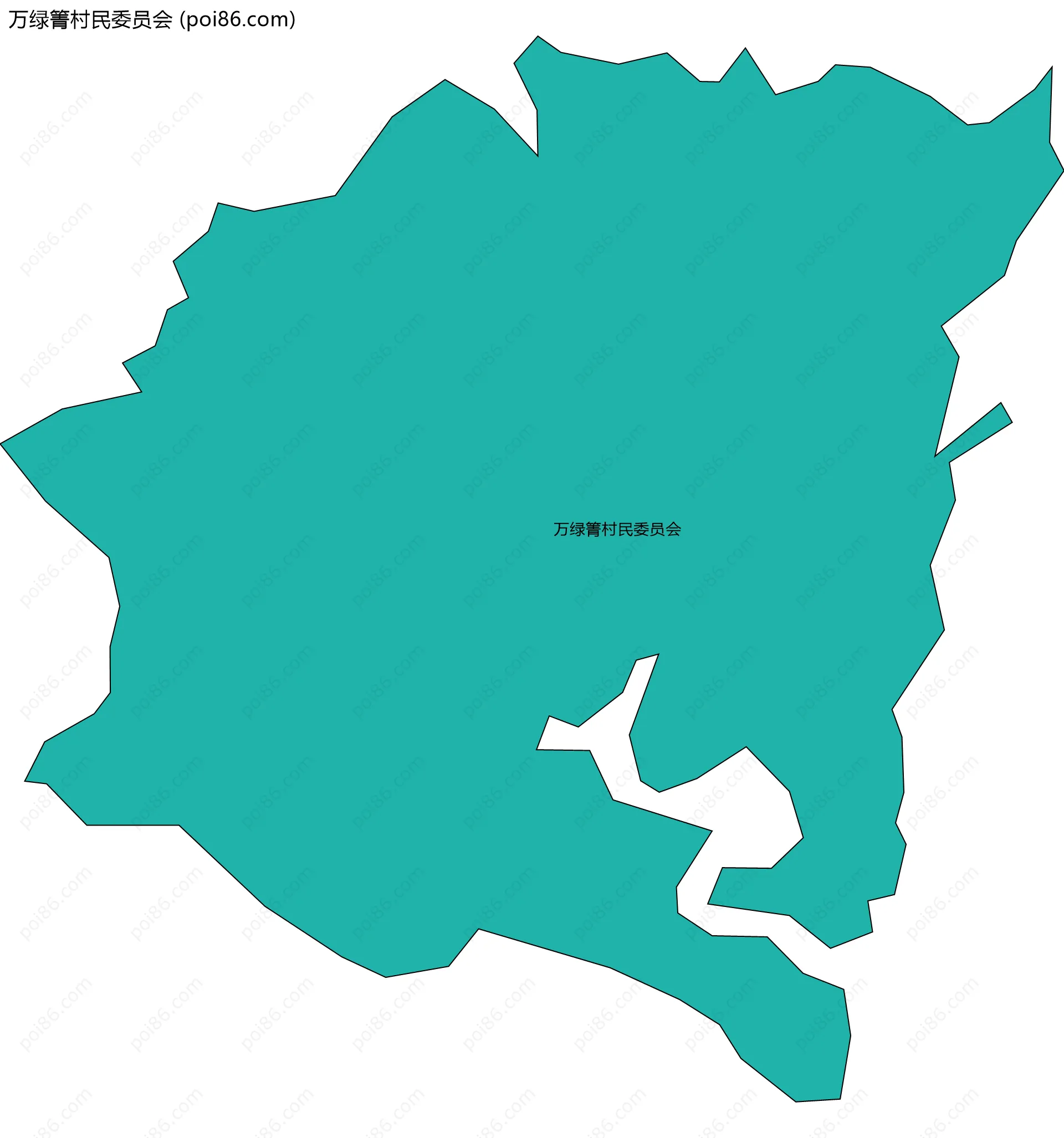 万绿箐村民委员会边界地图