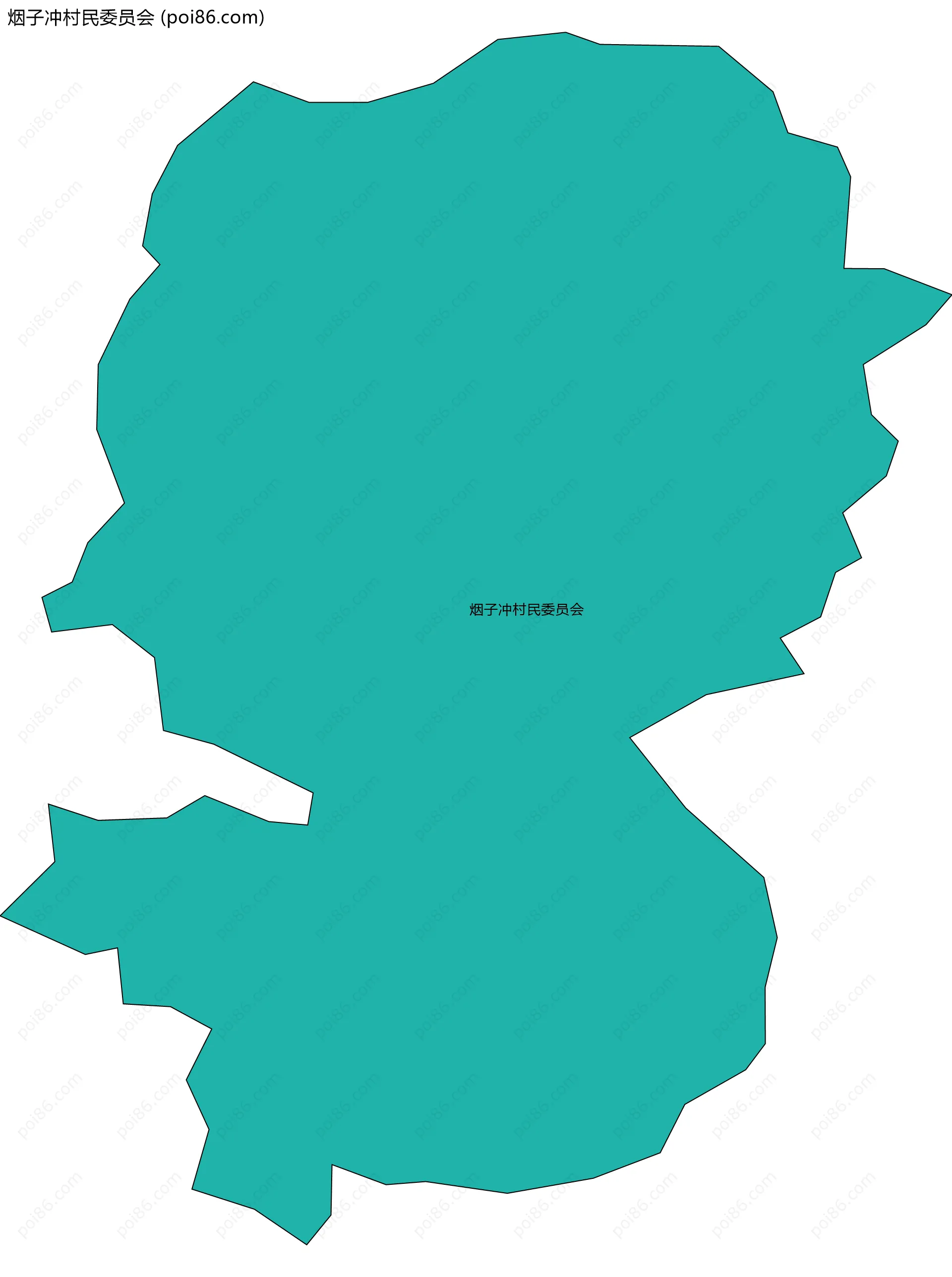 烟子冲村民委员会边界地图