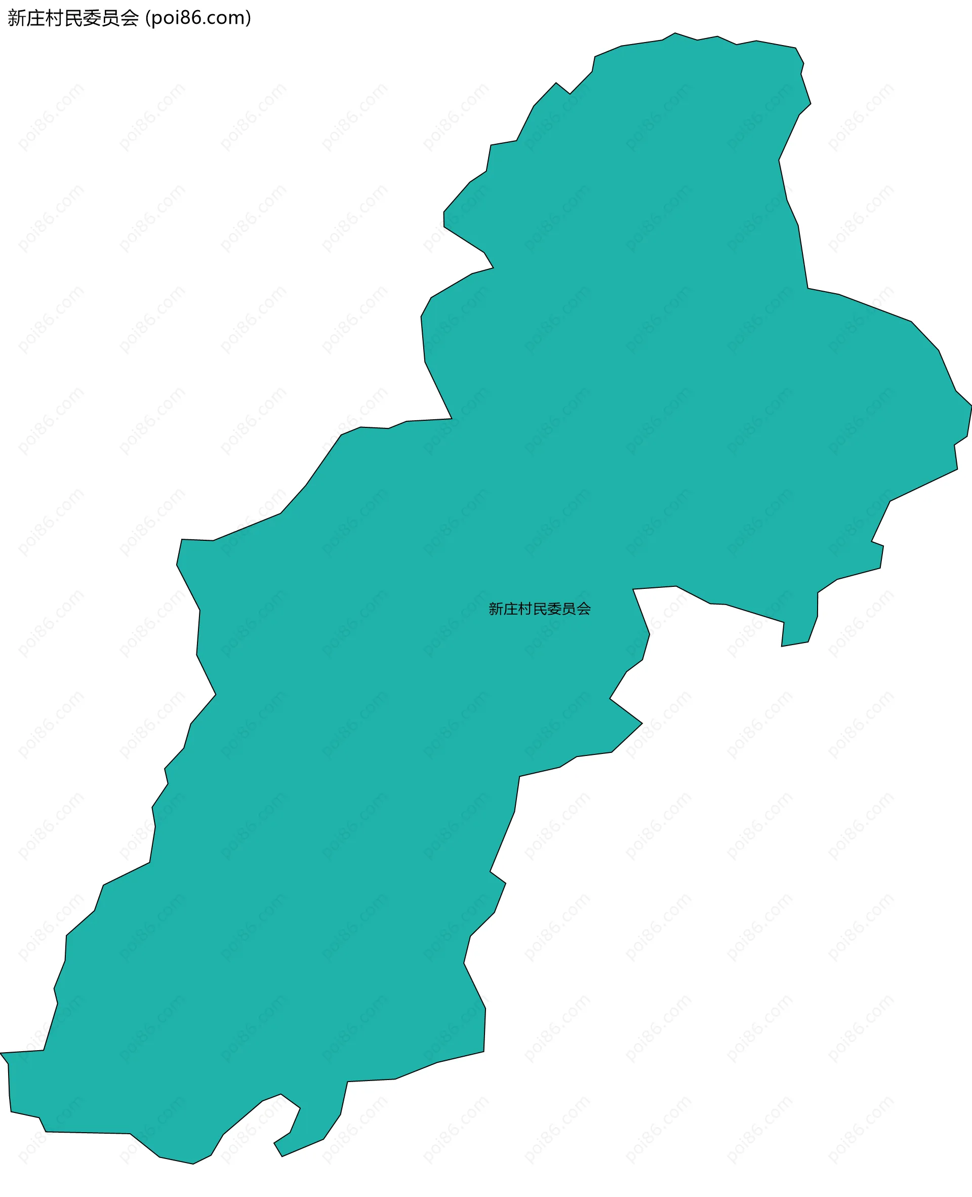 新庄村民委员会边界地图