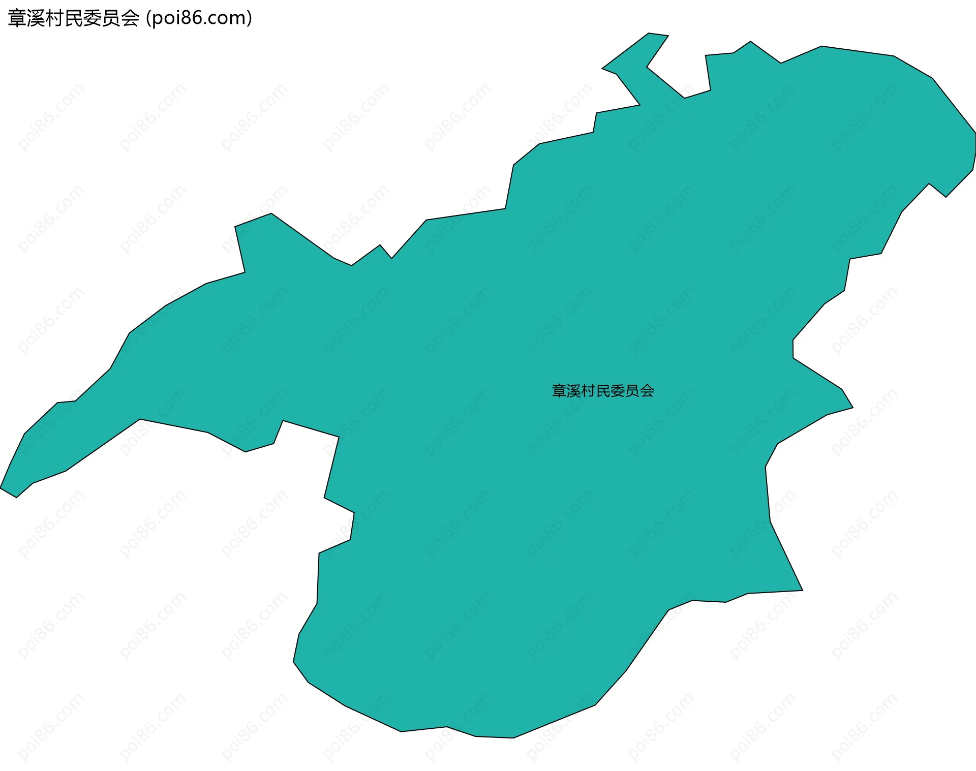 章溪村民委员会边界地图