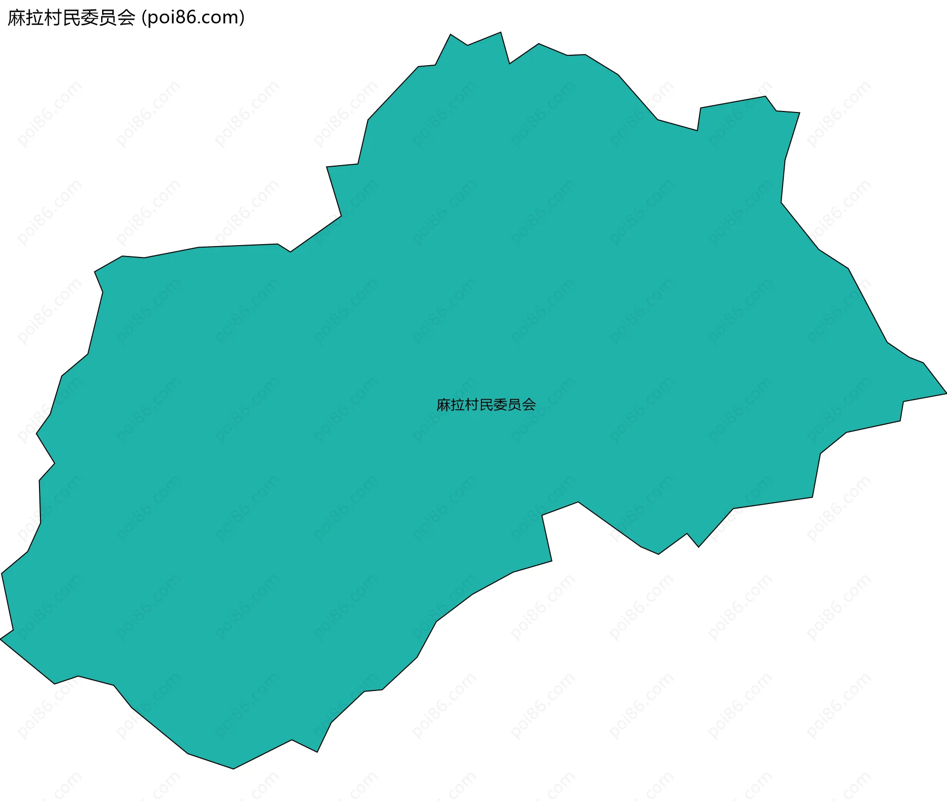 麻拉村民委员会边界地图