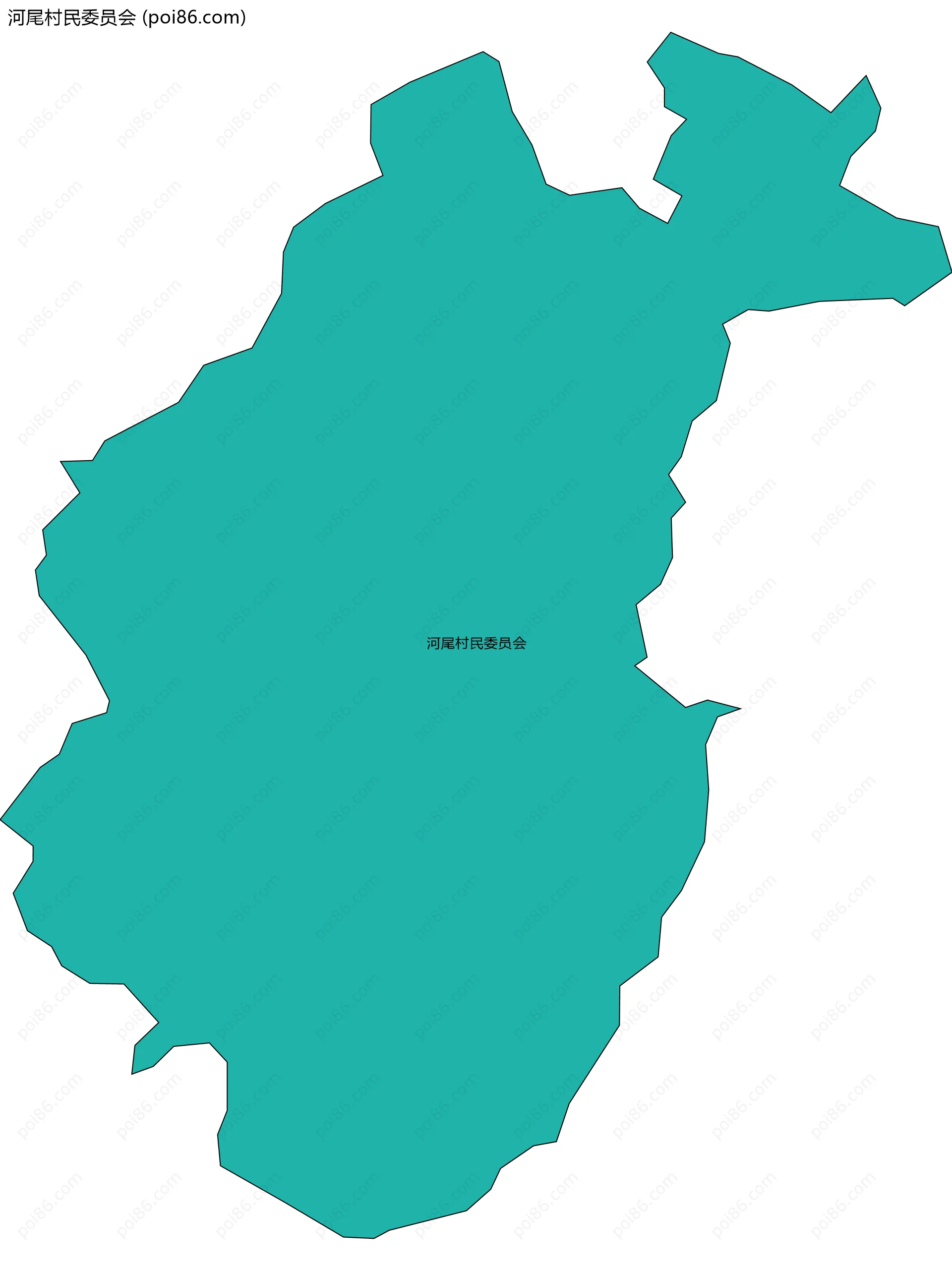 河尾村民委员会边界地图