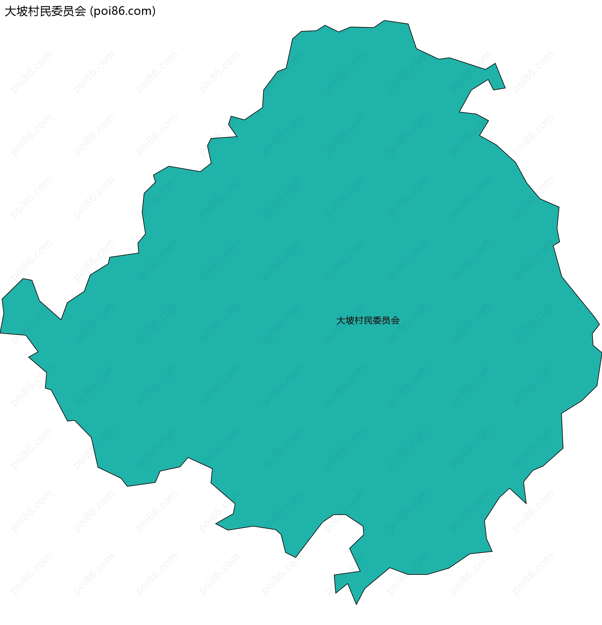 大坡村民委员会边界地图