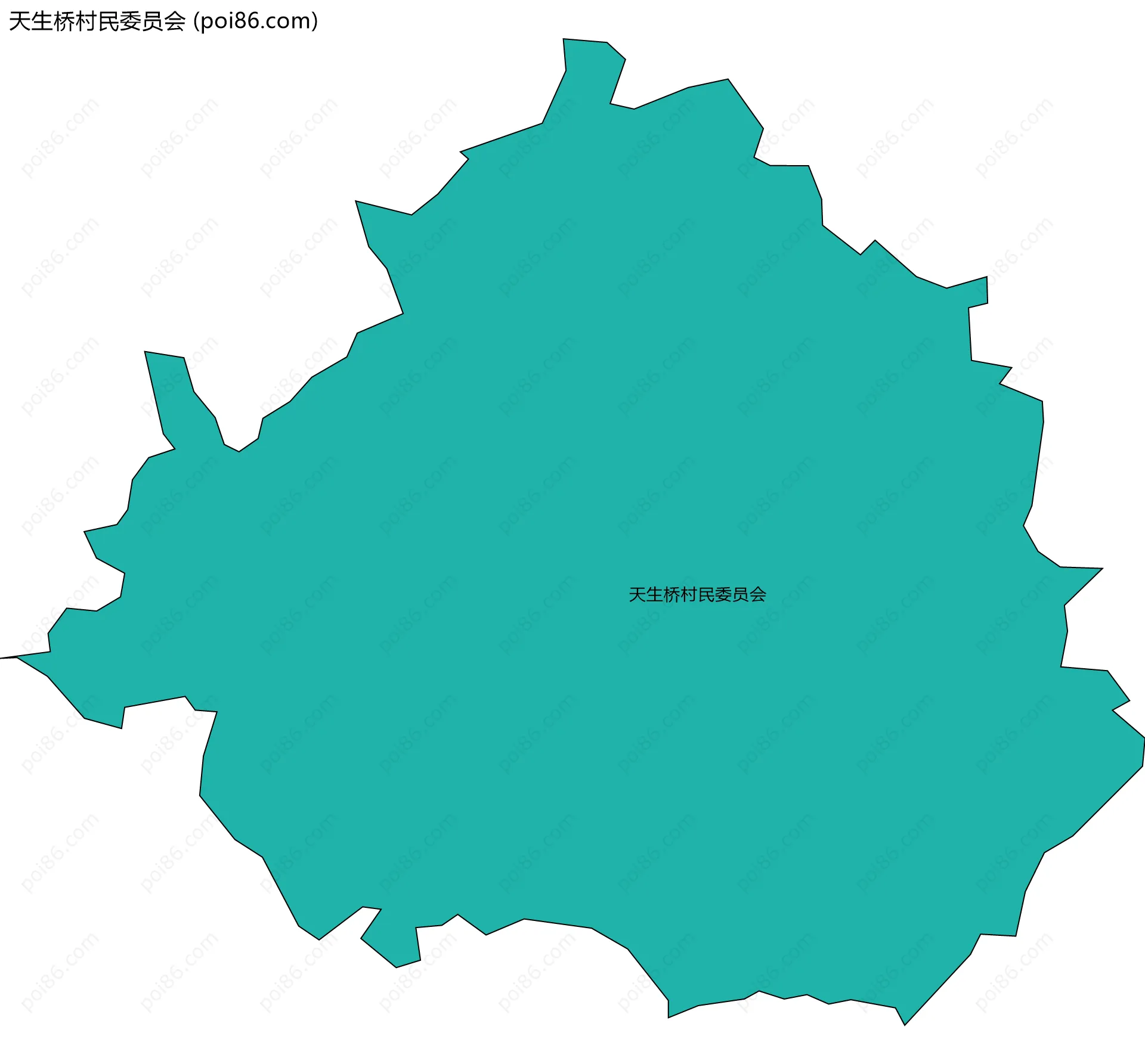 天生桥村民委员会边界地图