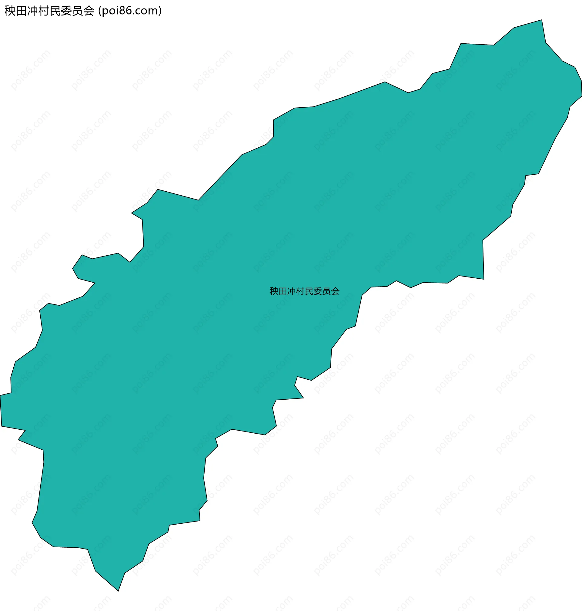 秧田冲村民委员会边界地图