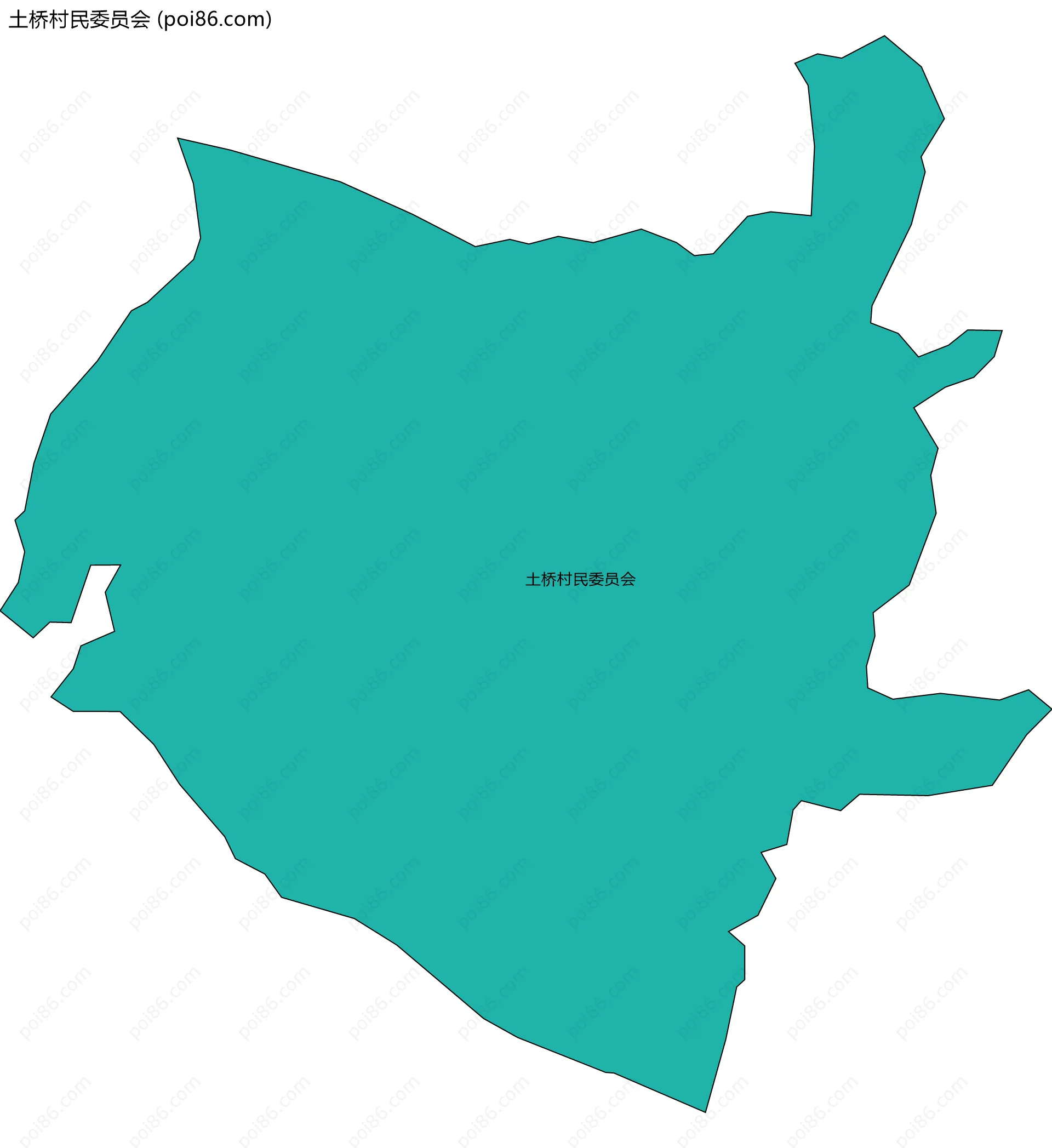 土桥村民委员会边界地图