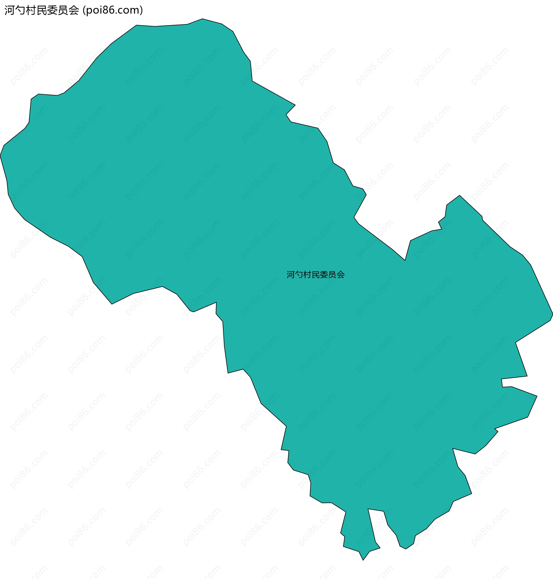 河勺村民委员会边界地图