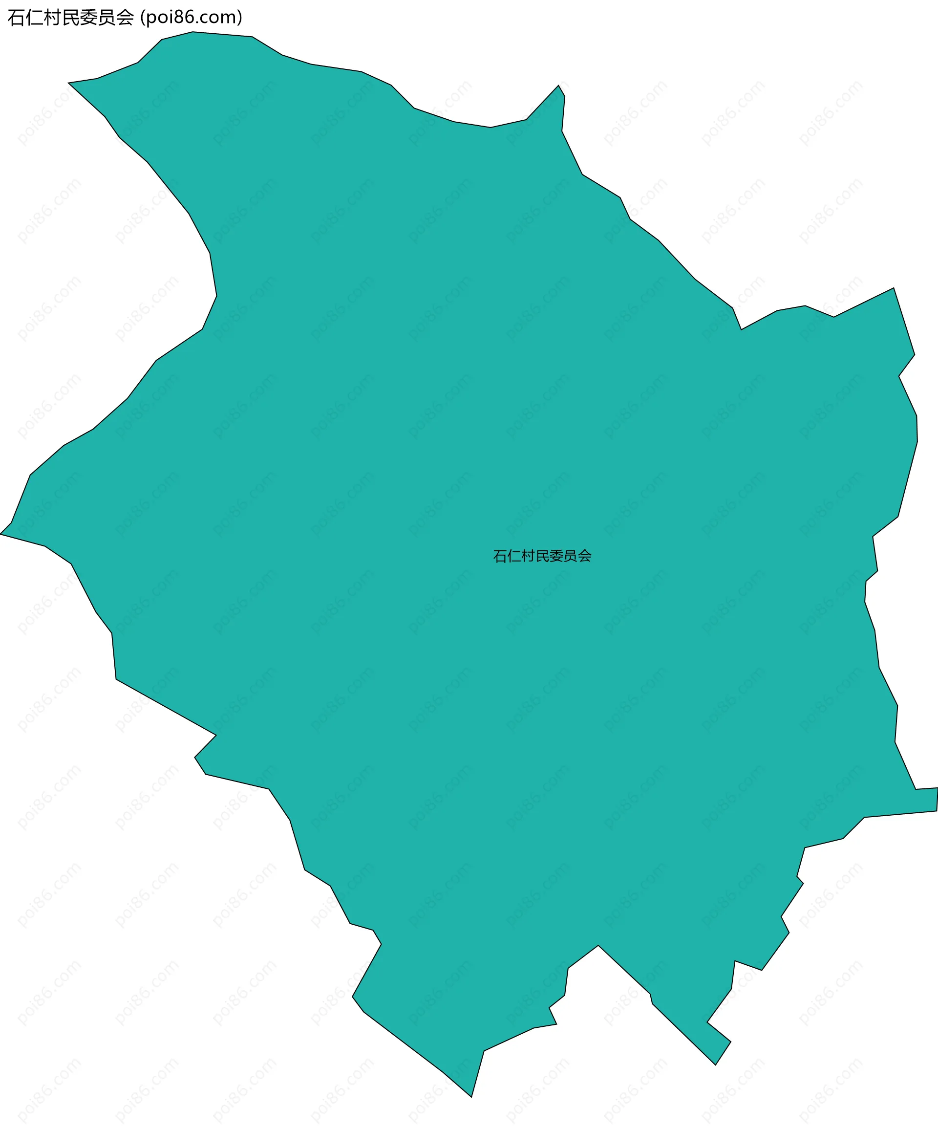 石仁村民委员会边界地图