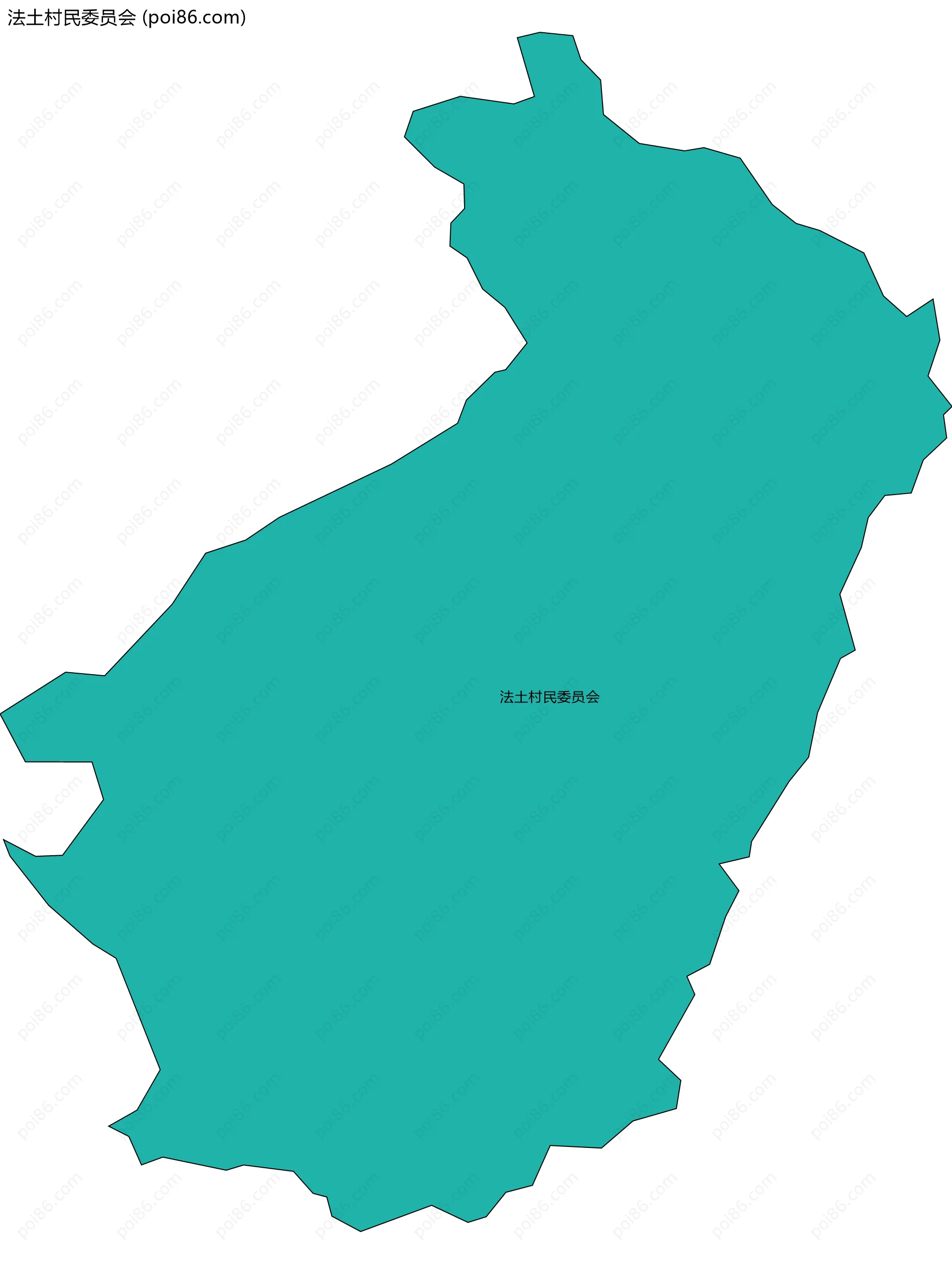 法土村民委员会边界地图