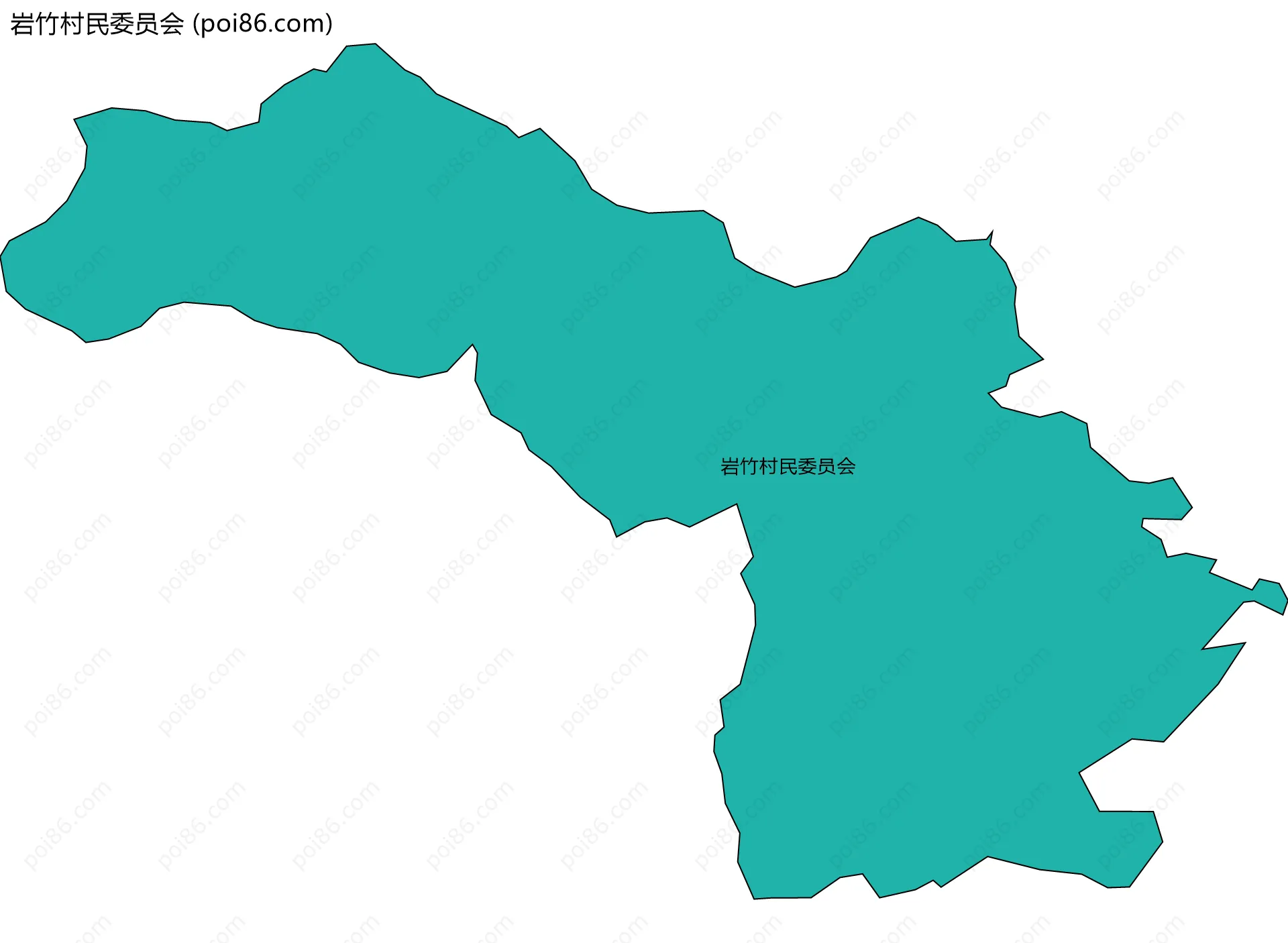 岩竹村民委员会边界地图
