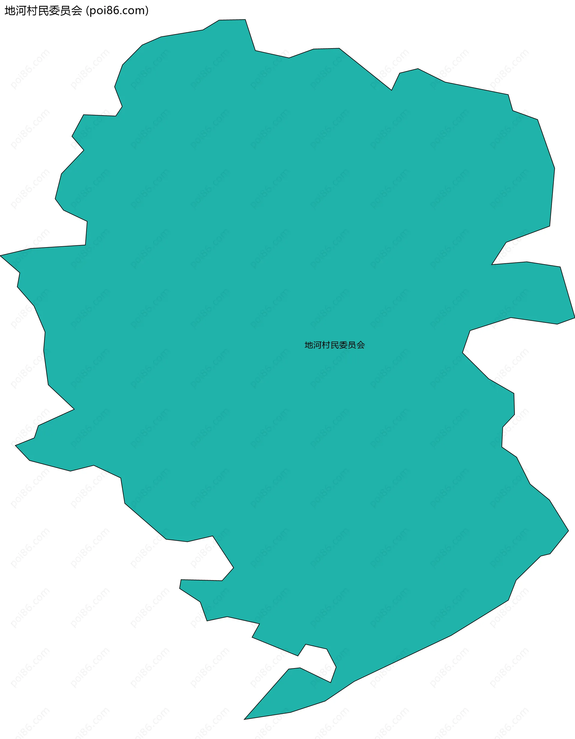 地河村民委员会边界地图