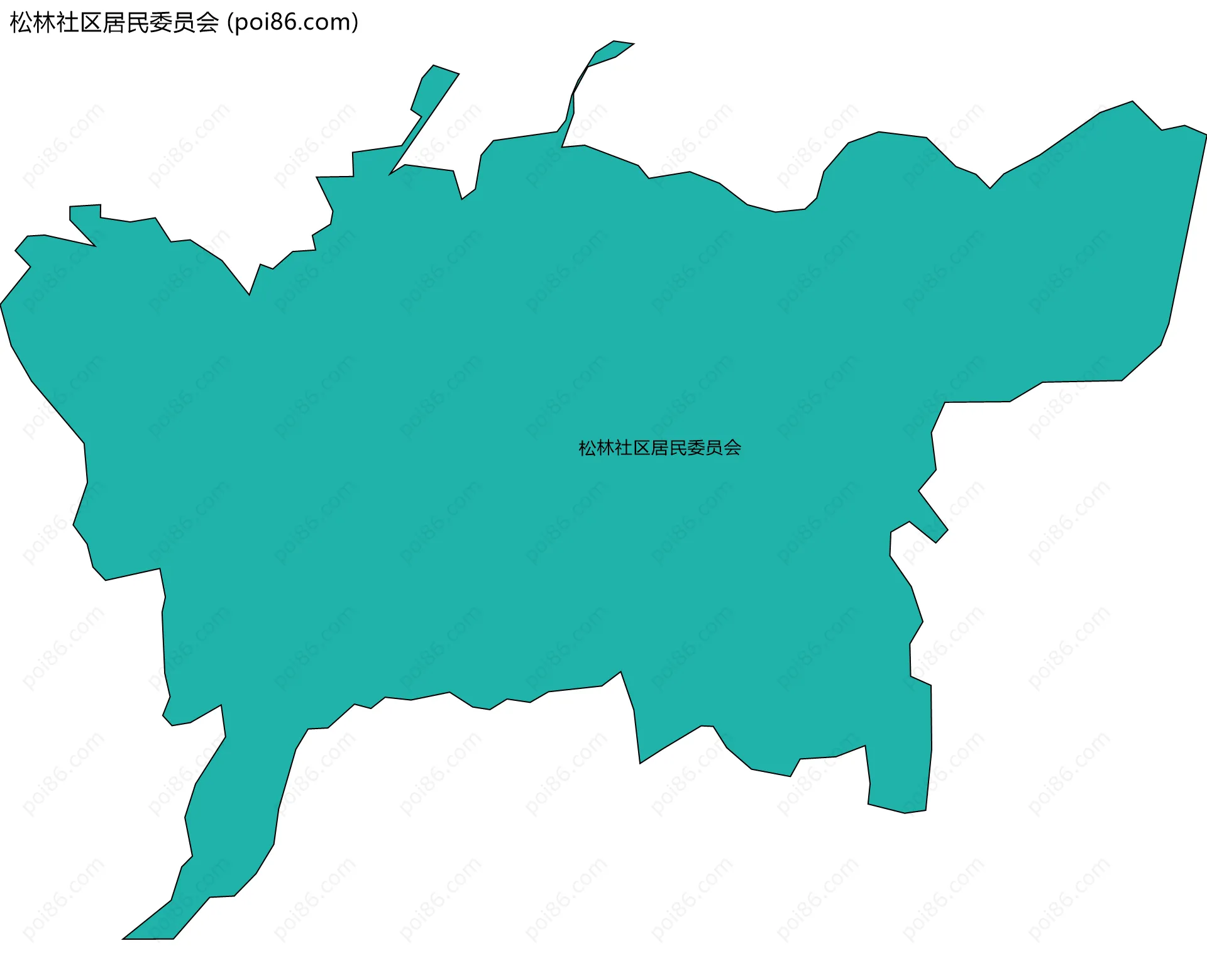 松林社区居民委员会边界地图