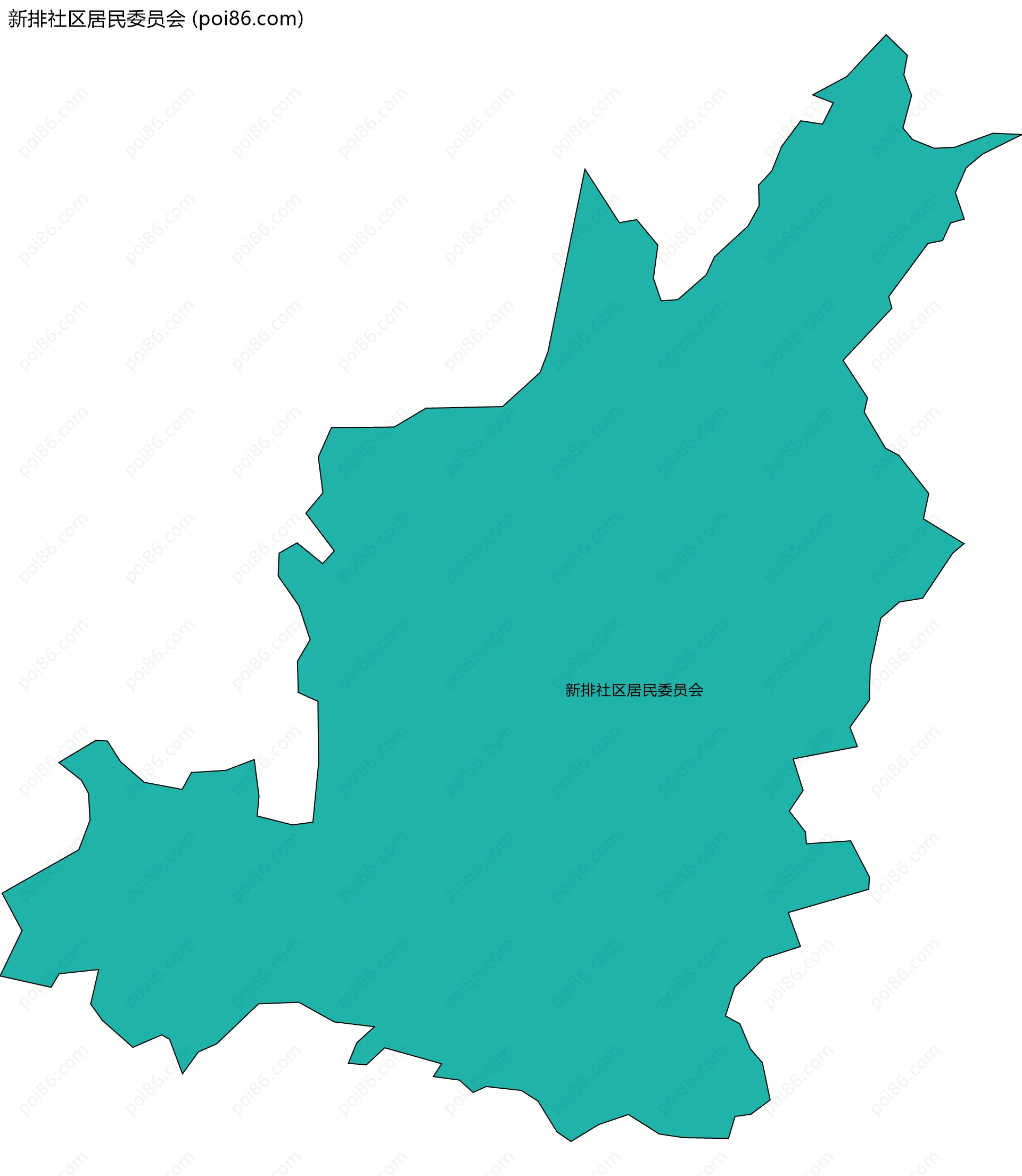 新排社区居民委员会边界地图