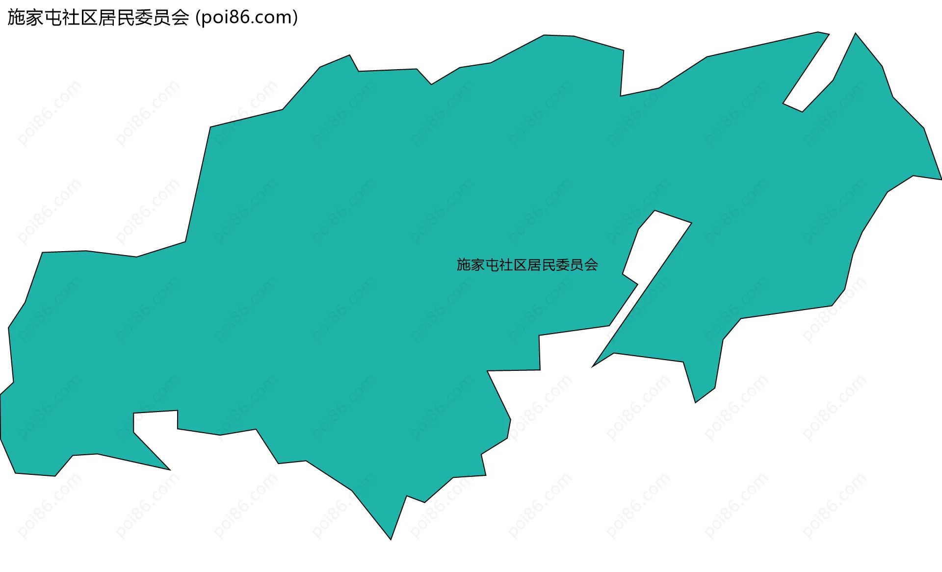 施家屯社区居民委员会边界地图