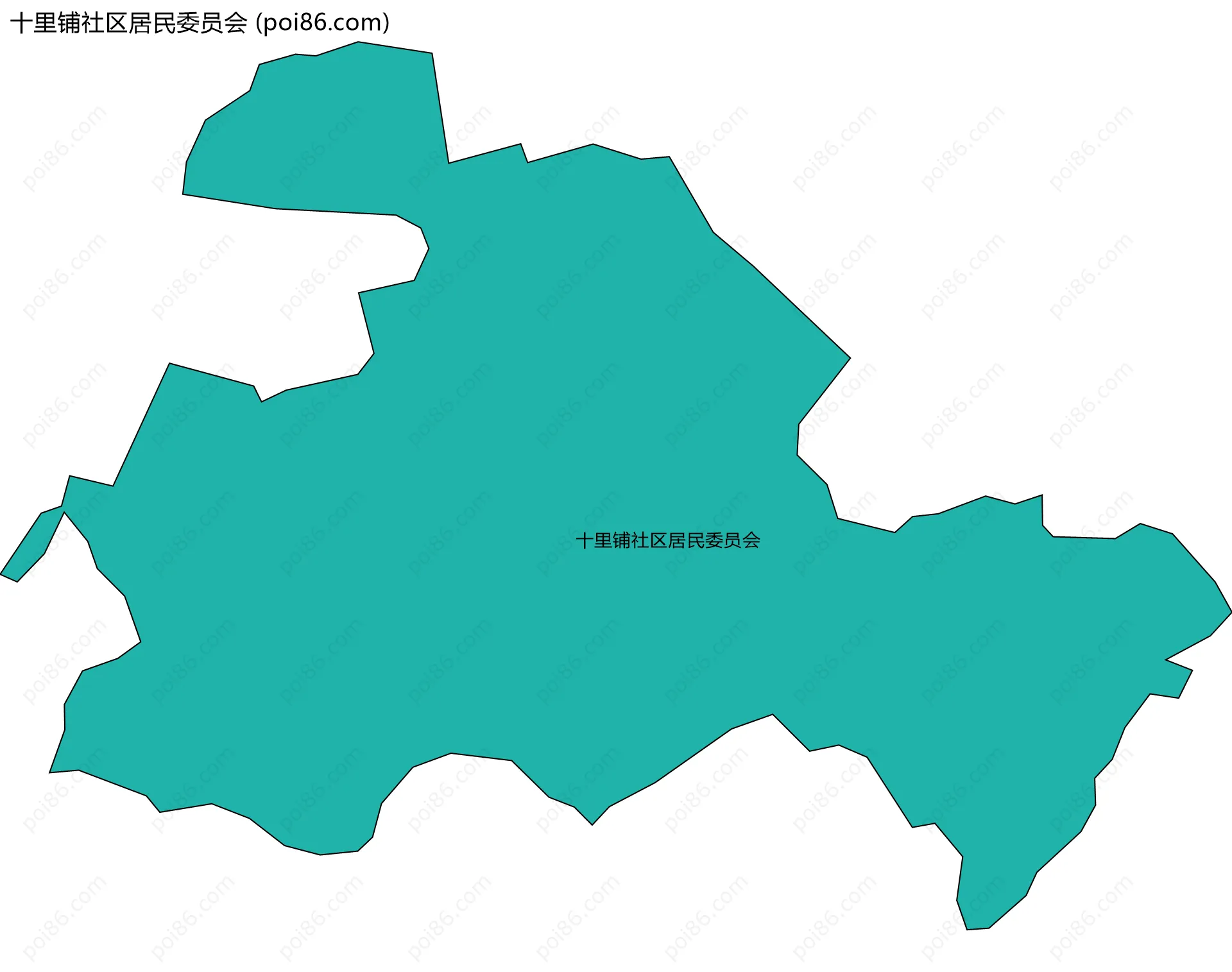 十里铺社区居民委员会边界地图