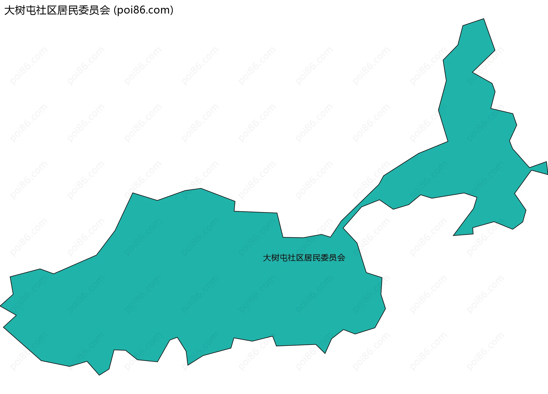 大树屯社区居民委员会边界地图