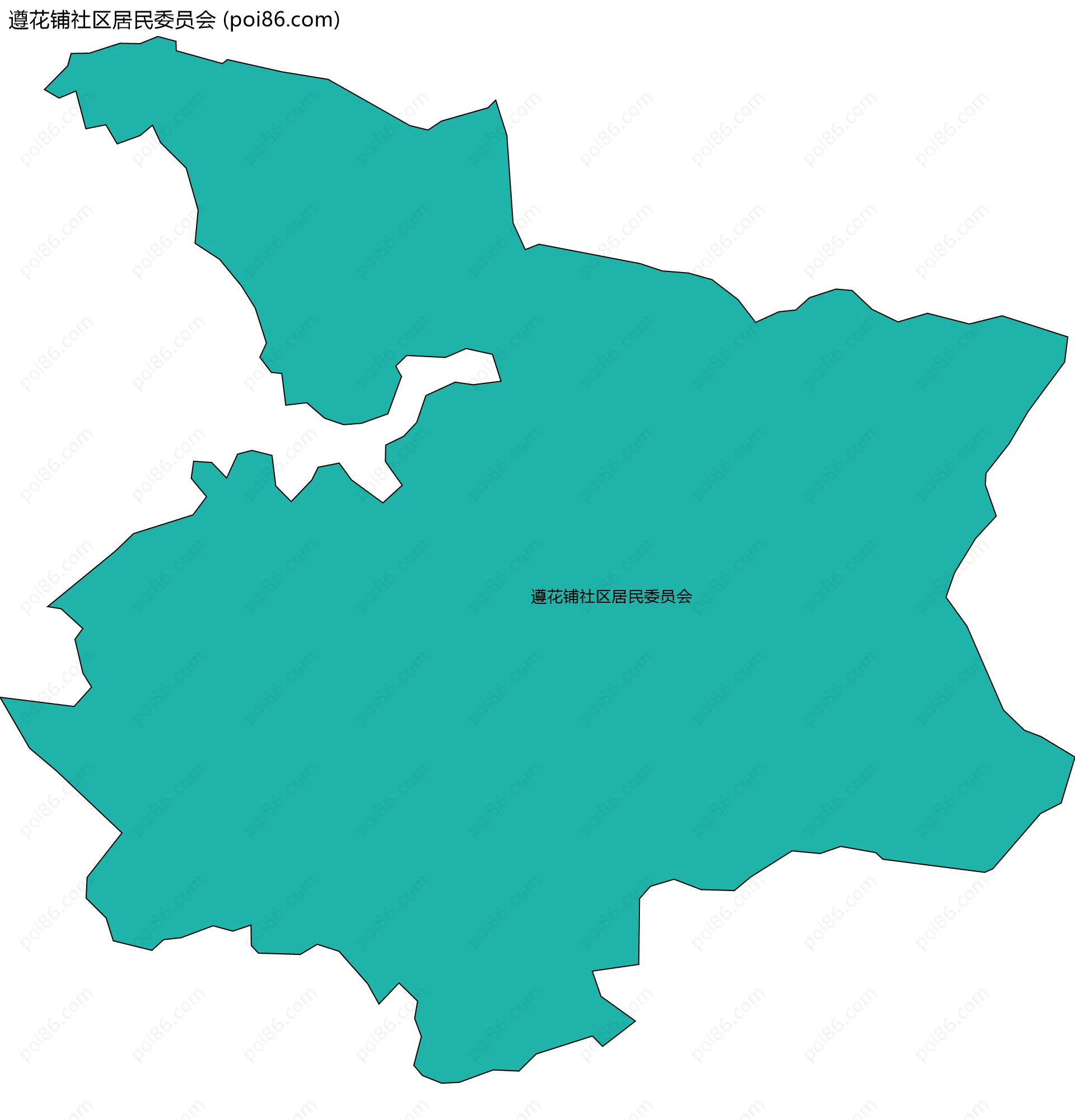 遵花铺社区居民委员会边界地图