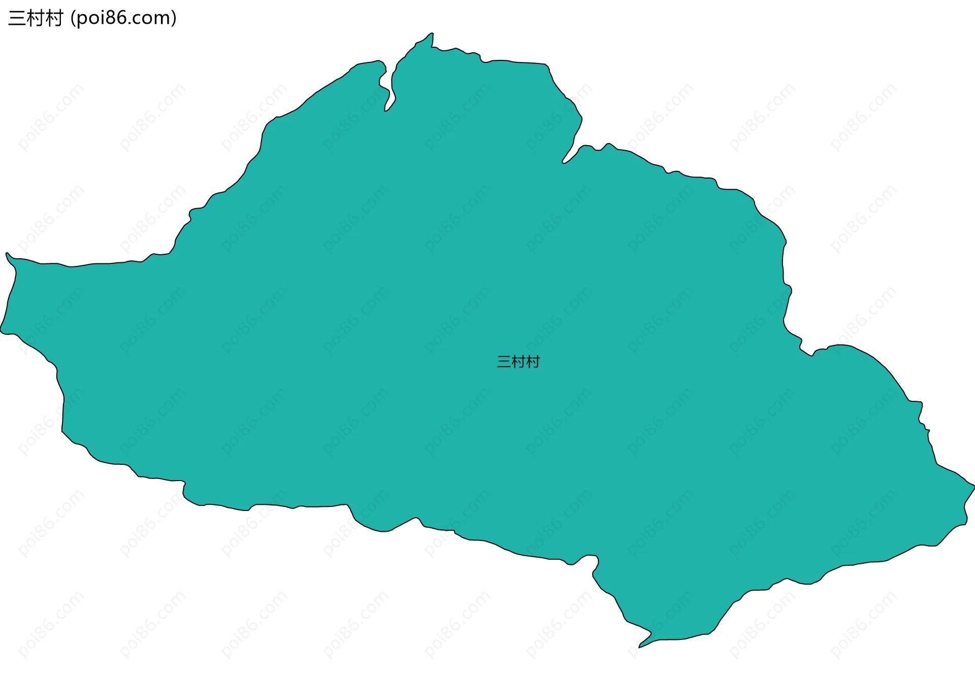 三村村边界地图