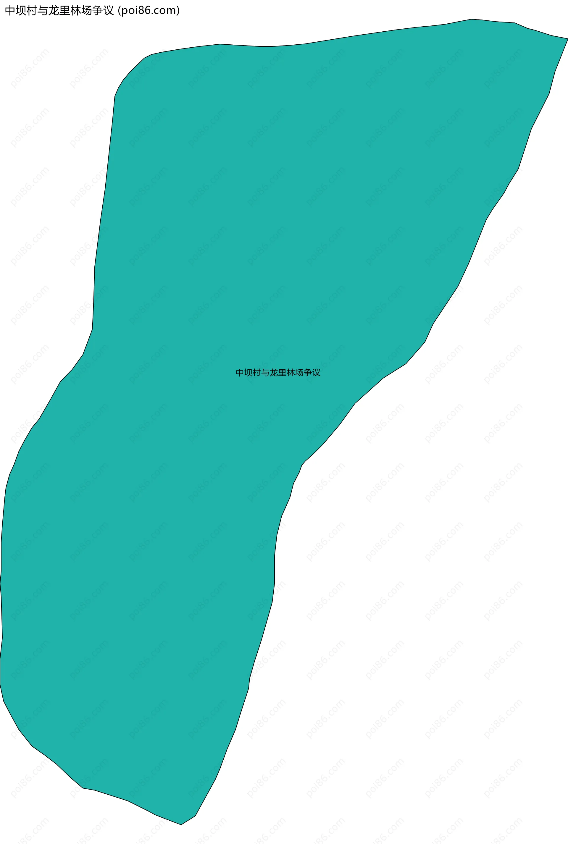 中坝村与龙里林场争议边界地图