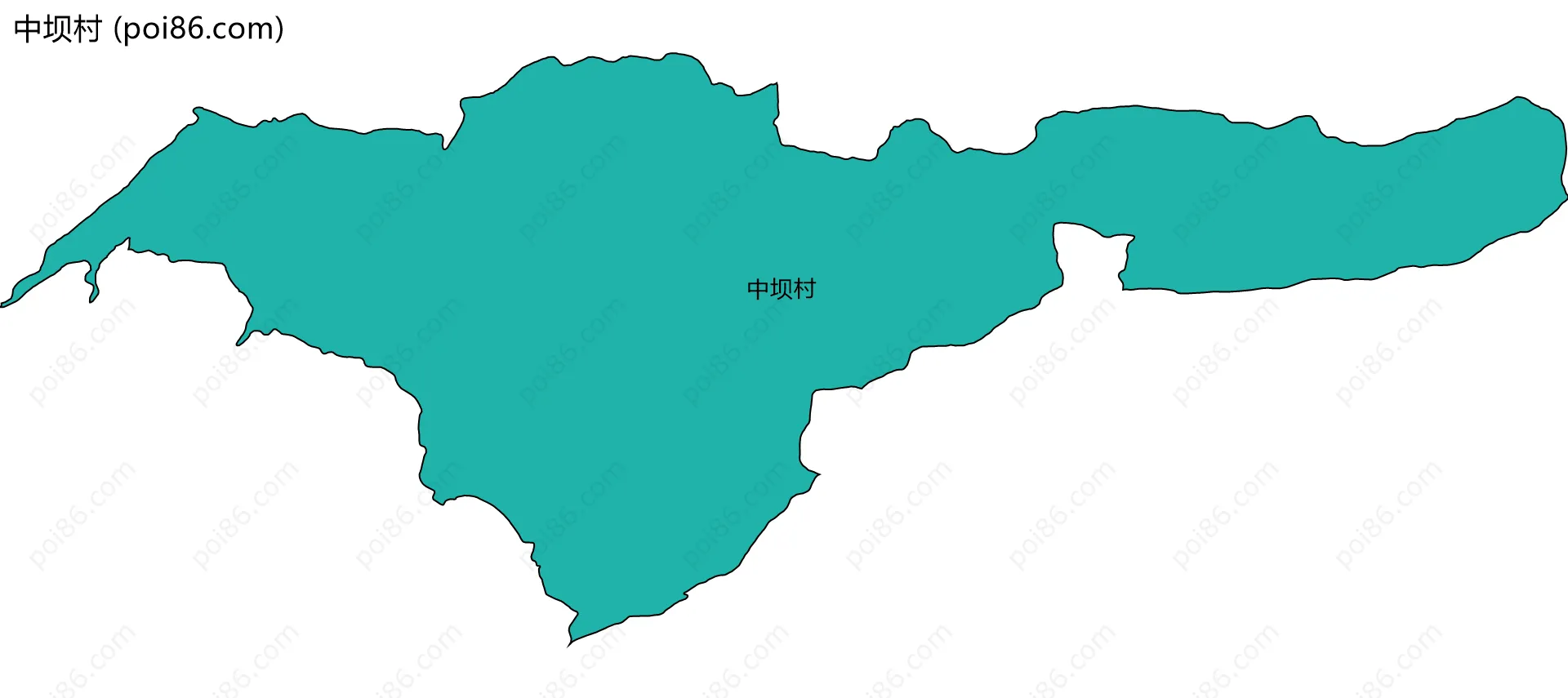 中坝村边界地图