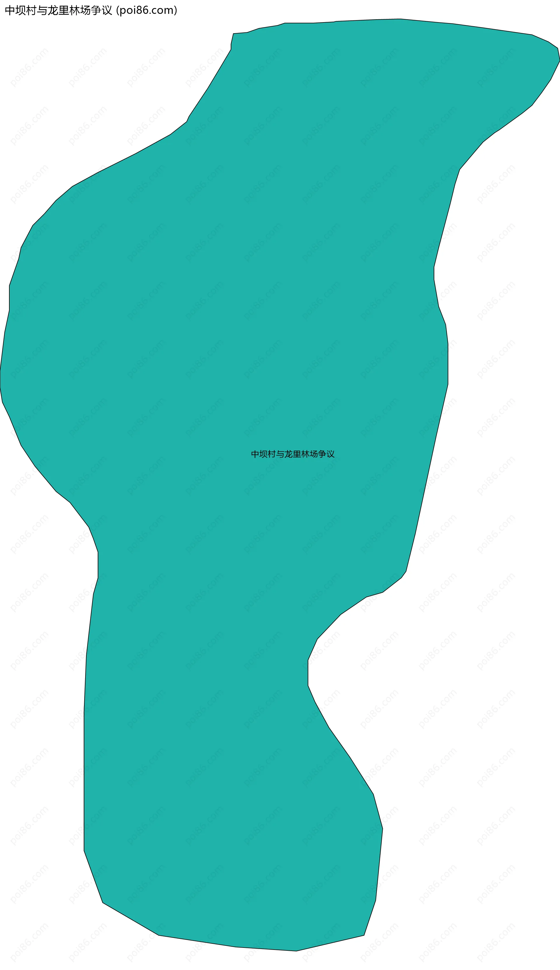 中坝村与龙里林场争议边界地图