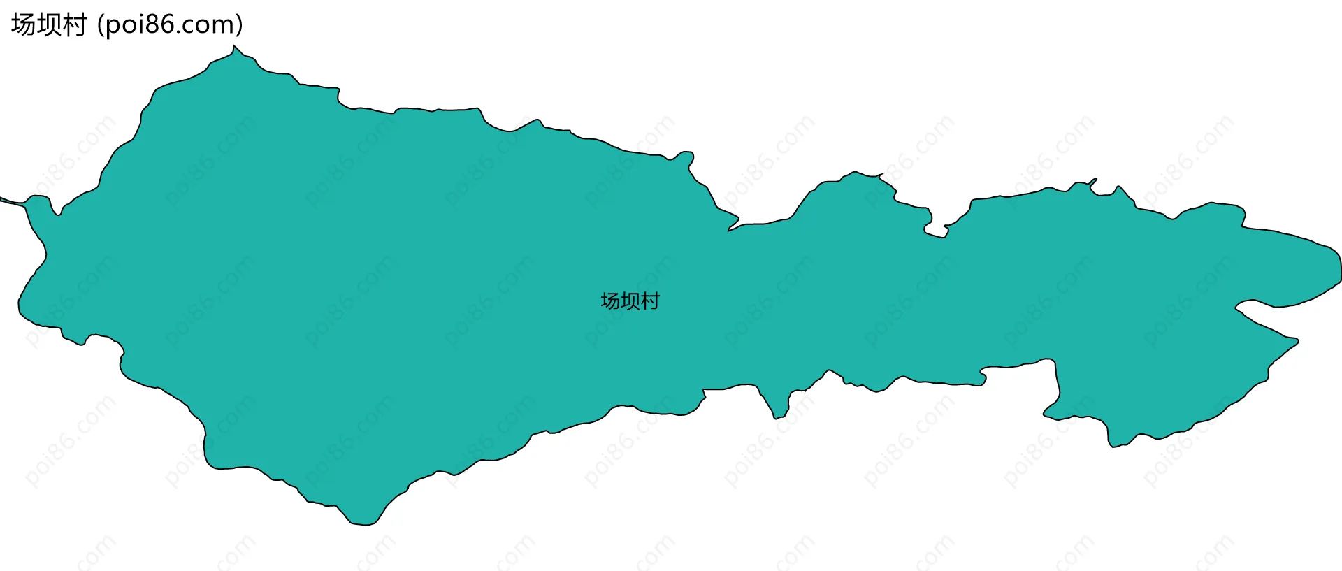 场坝村边界地图