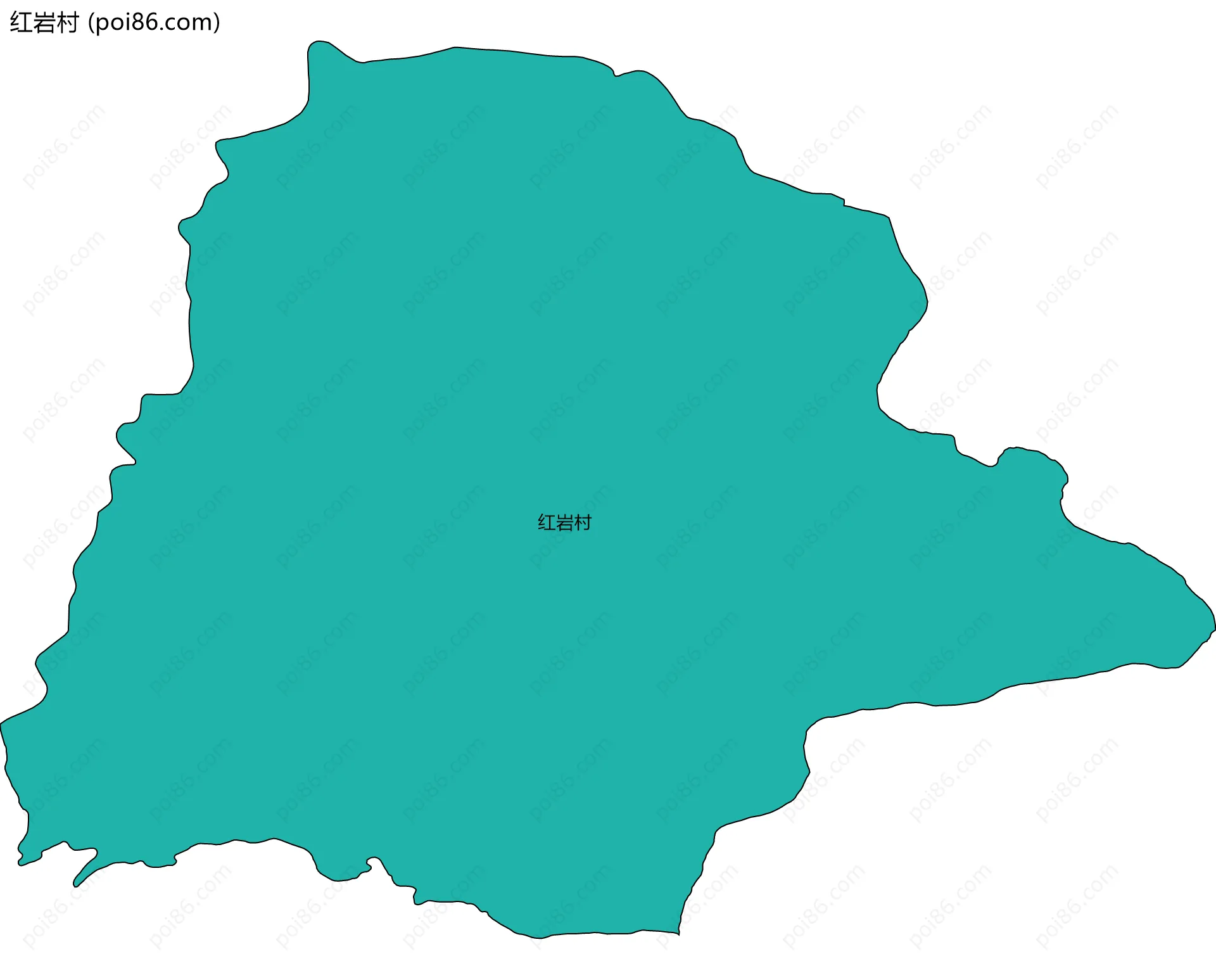 红岩村边界地图