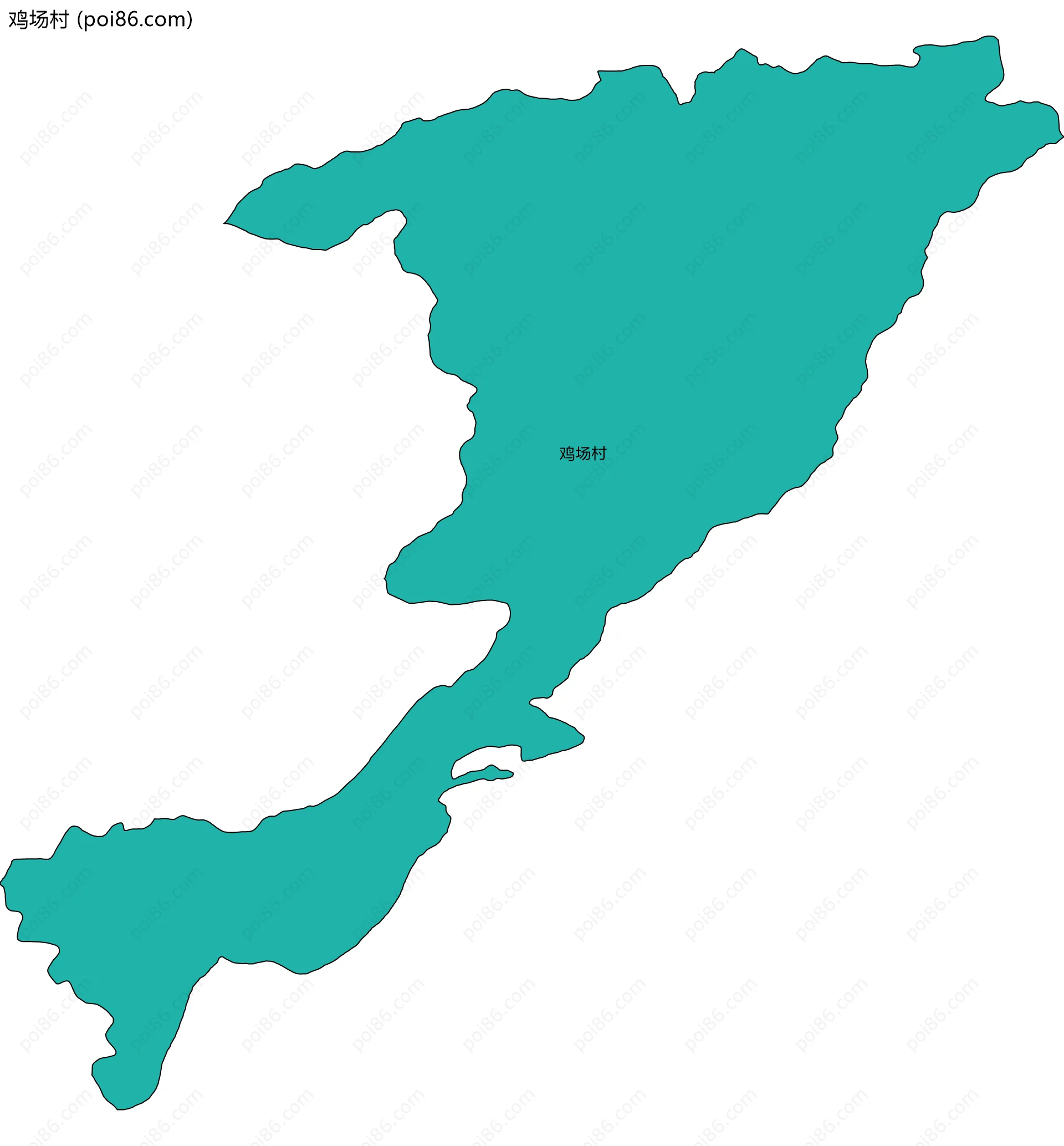 鸡场村边界地图