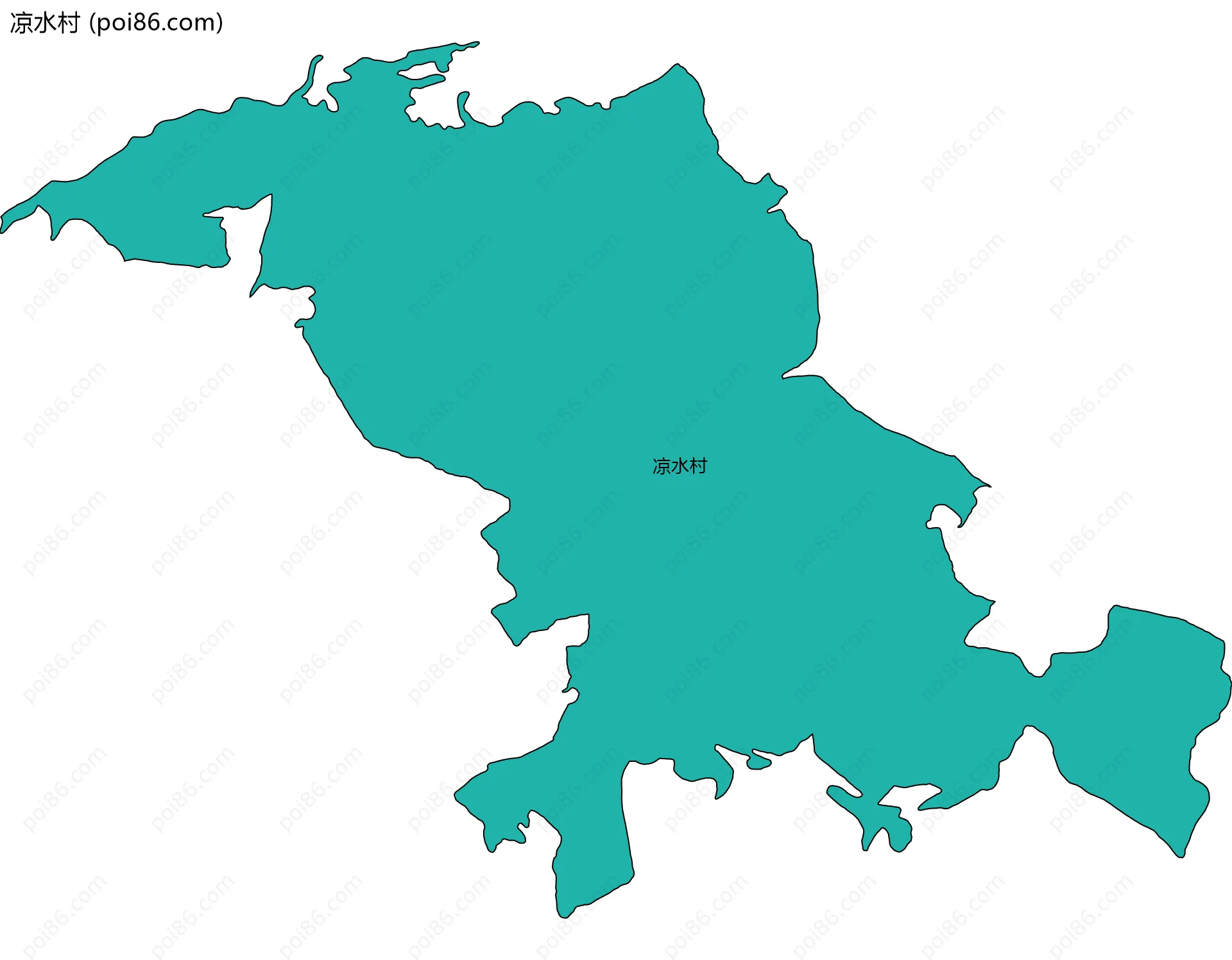凉水村边界地图