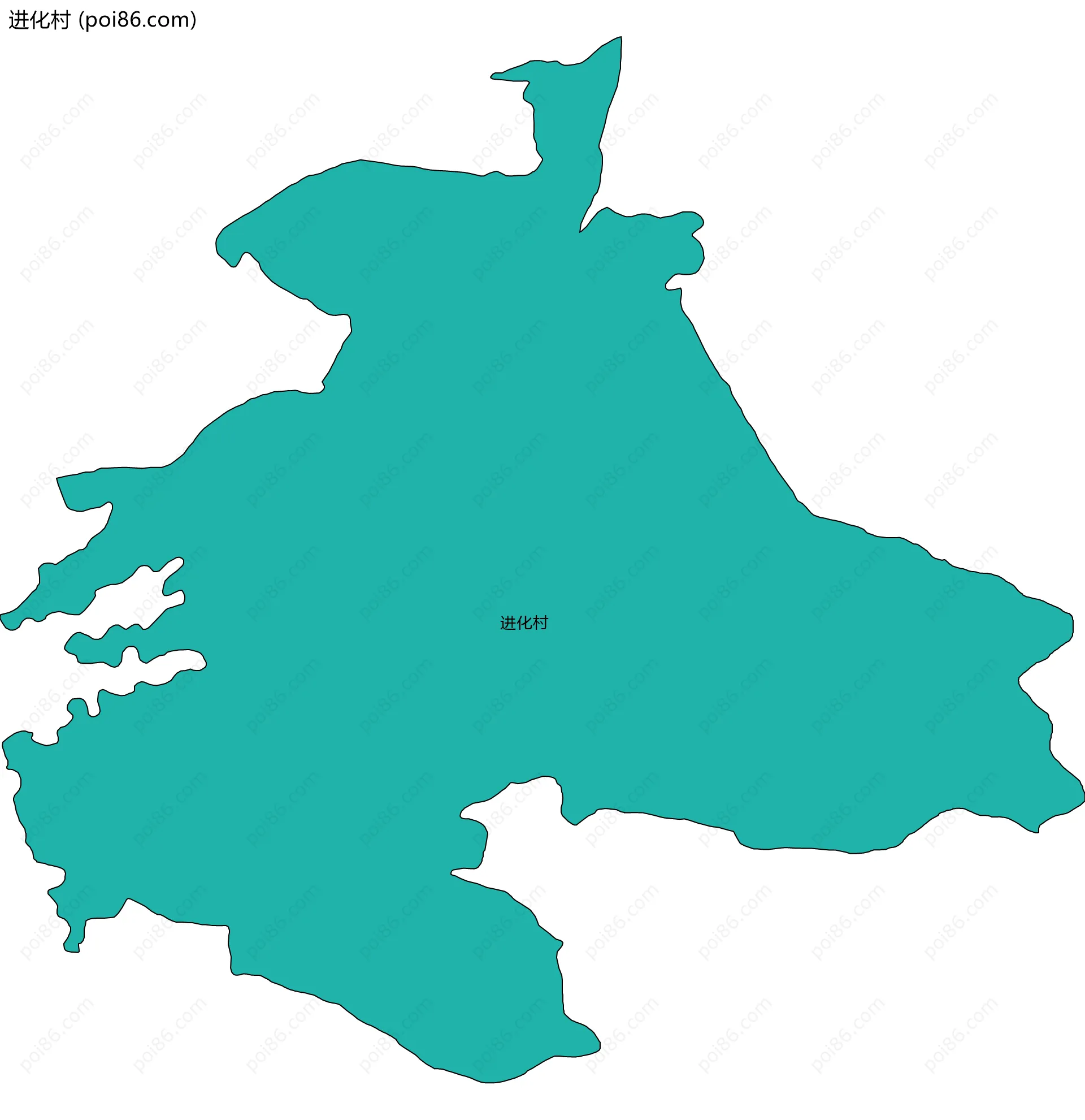 进化村边界地图