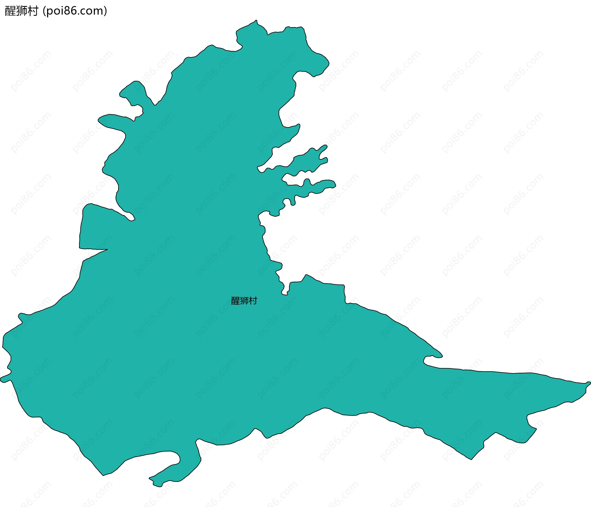 醒狮村边界地图