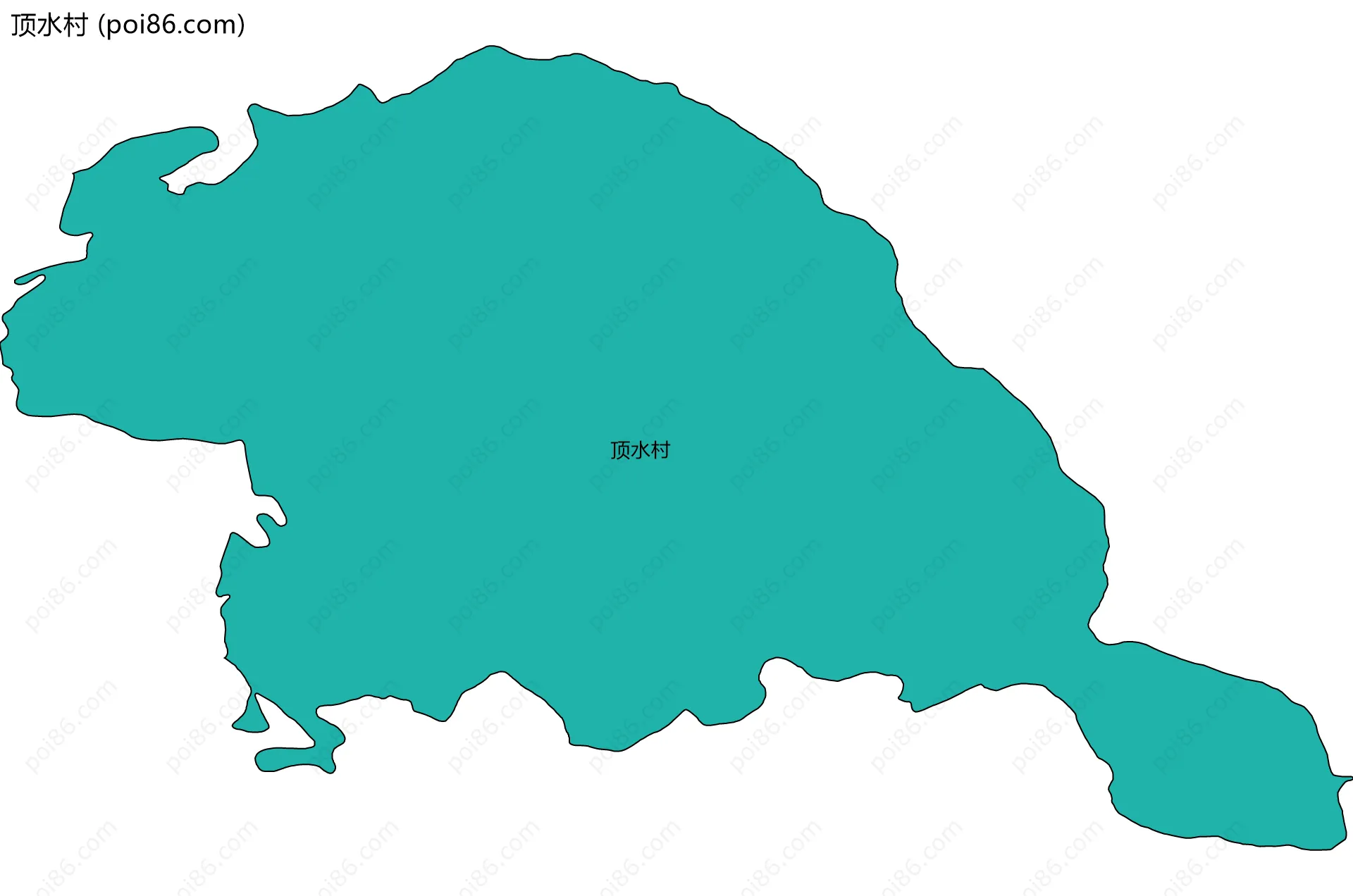 顶水村边界地图