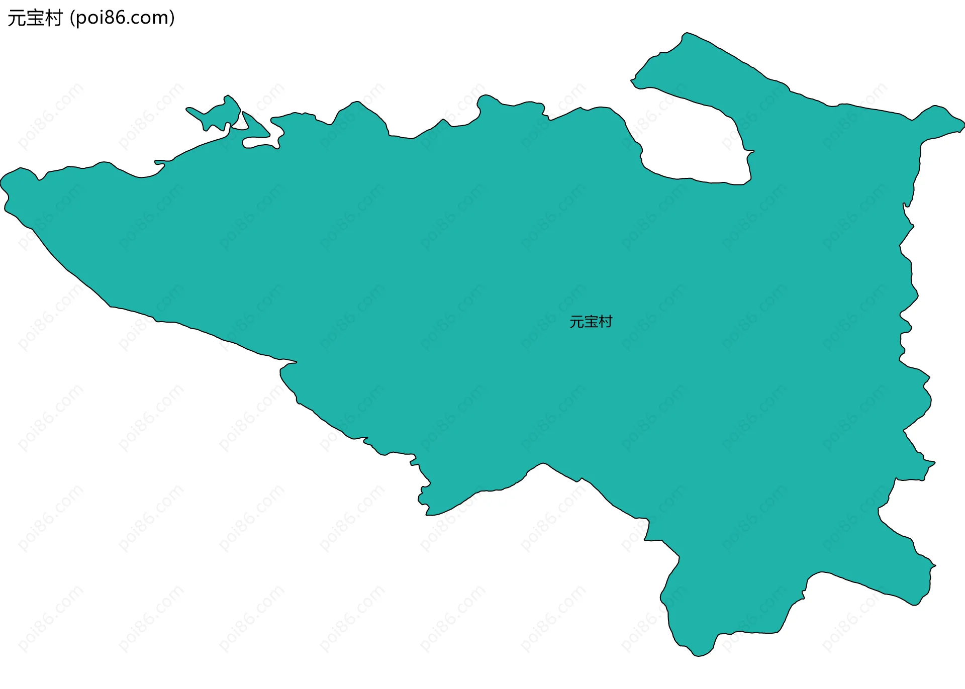 元宝村边界地图