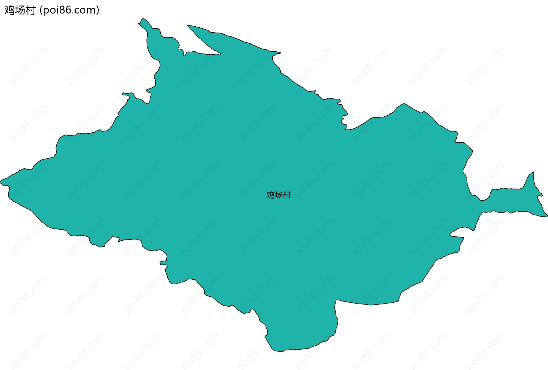 鸡场村边界地图