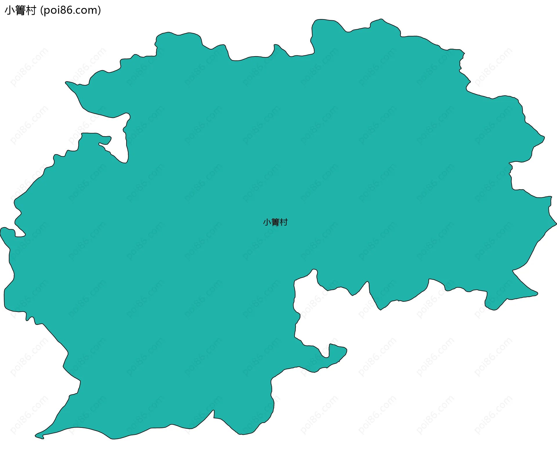 小箐村边界地图