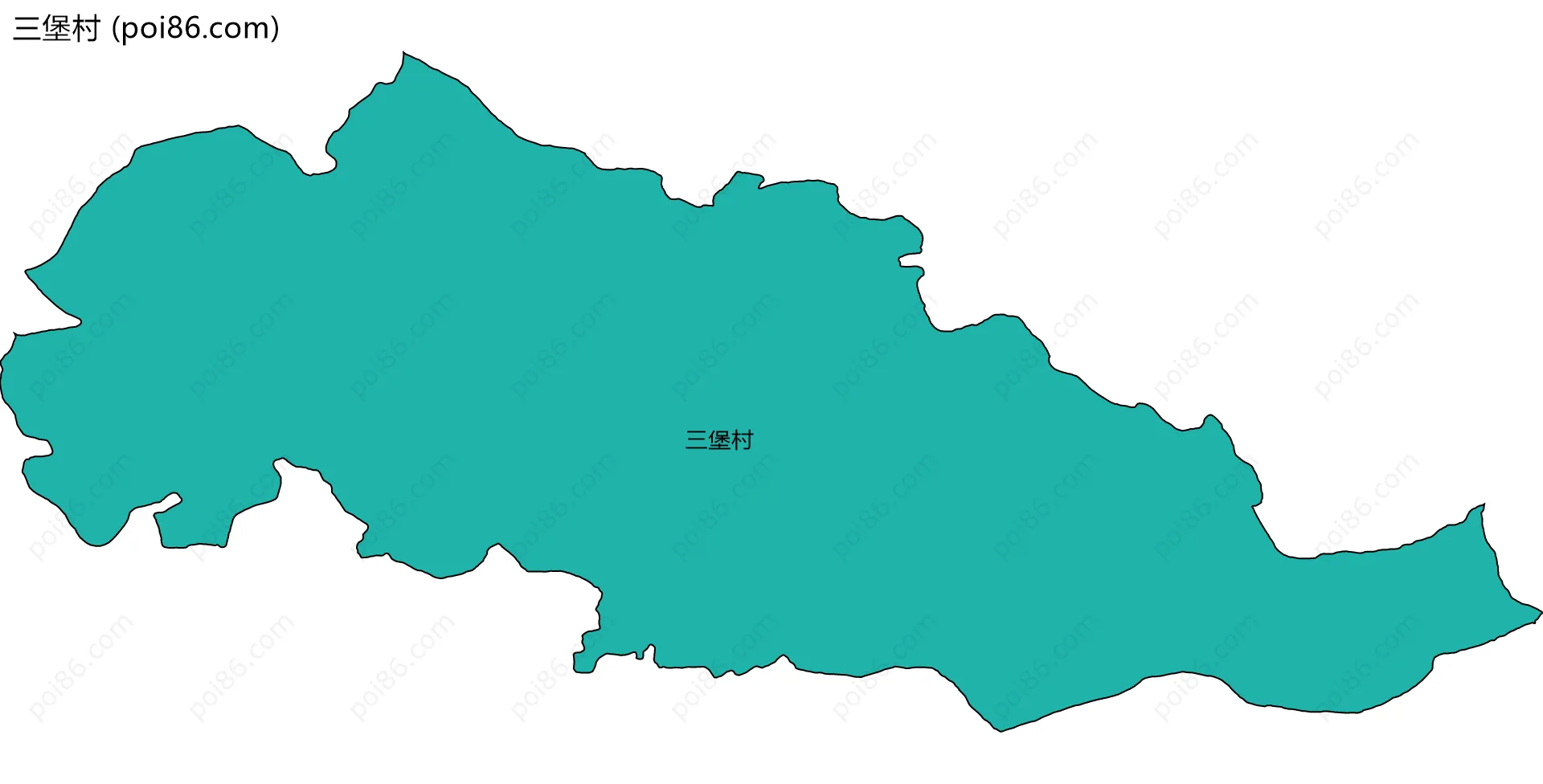 三堡村边界地图