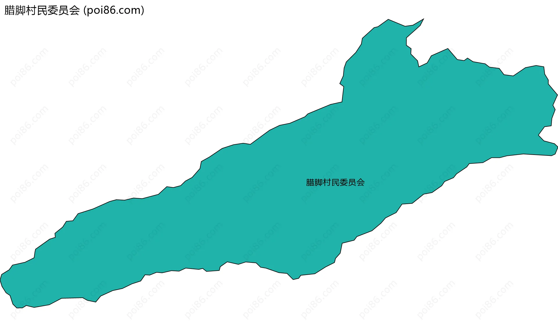 腊脚村民委员会边界地图