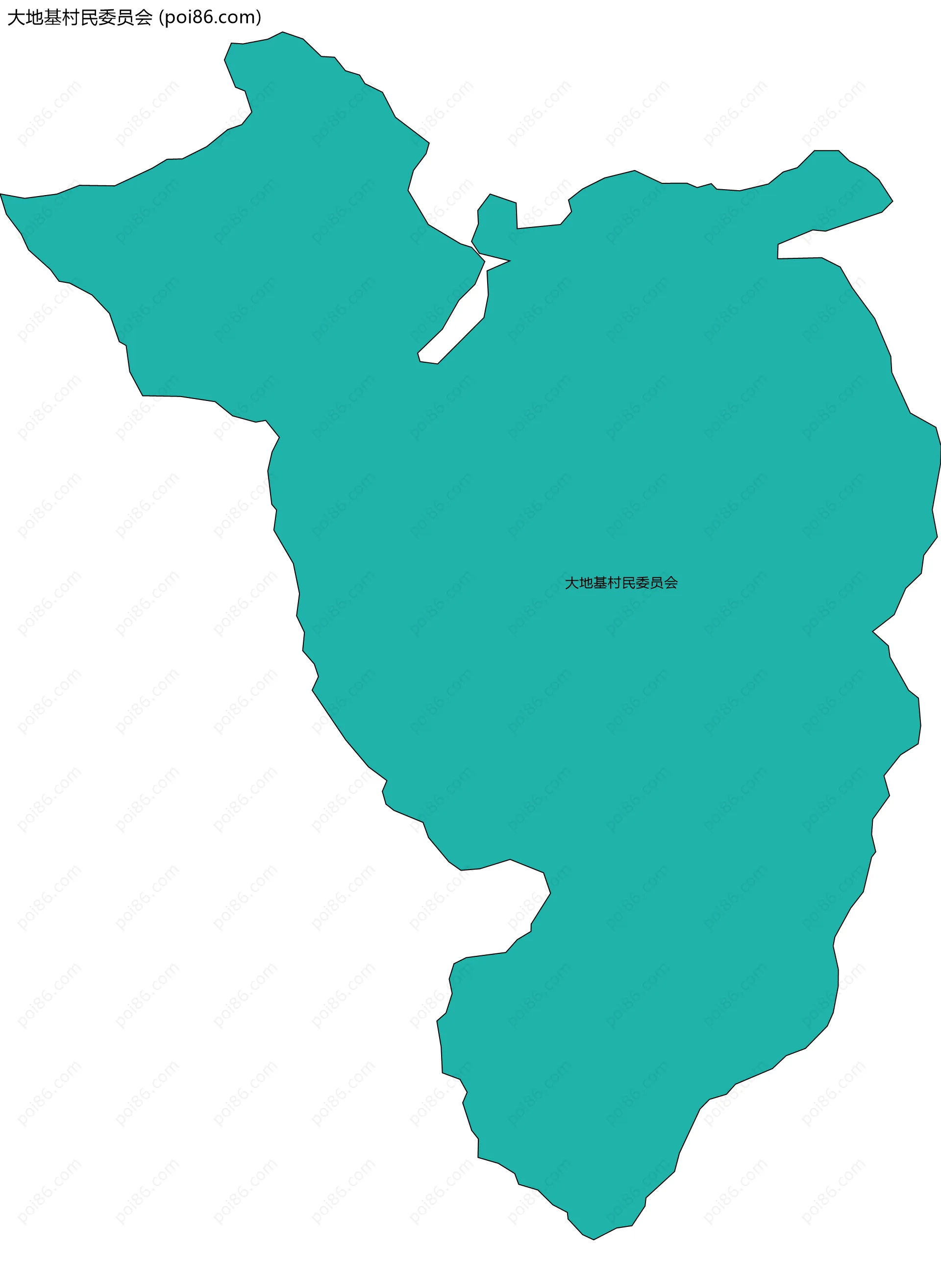 大地基村民委员会边界地图