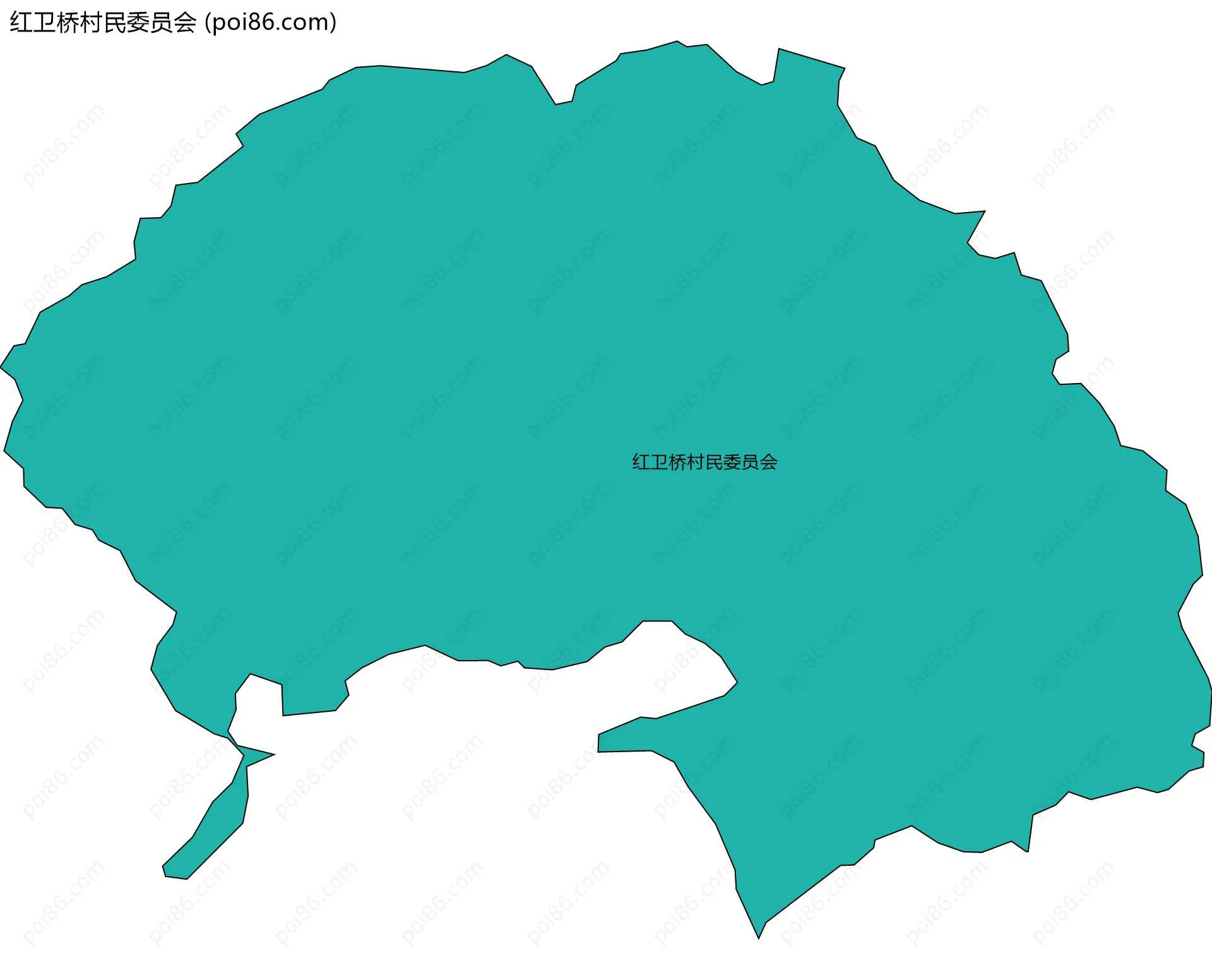 红卫桥村民委员会边界地图