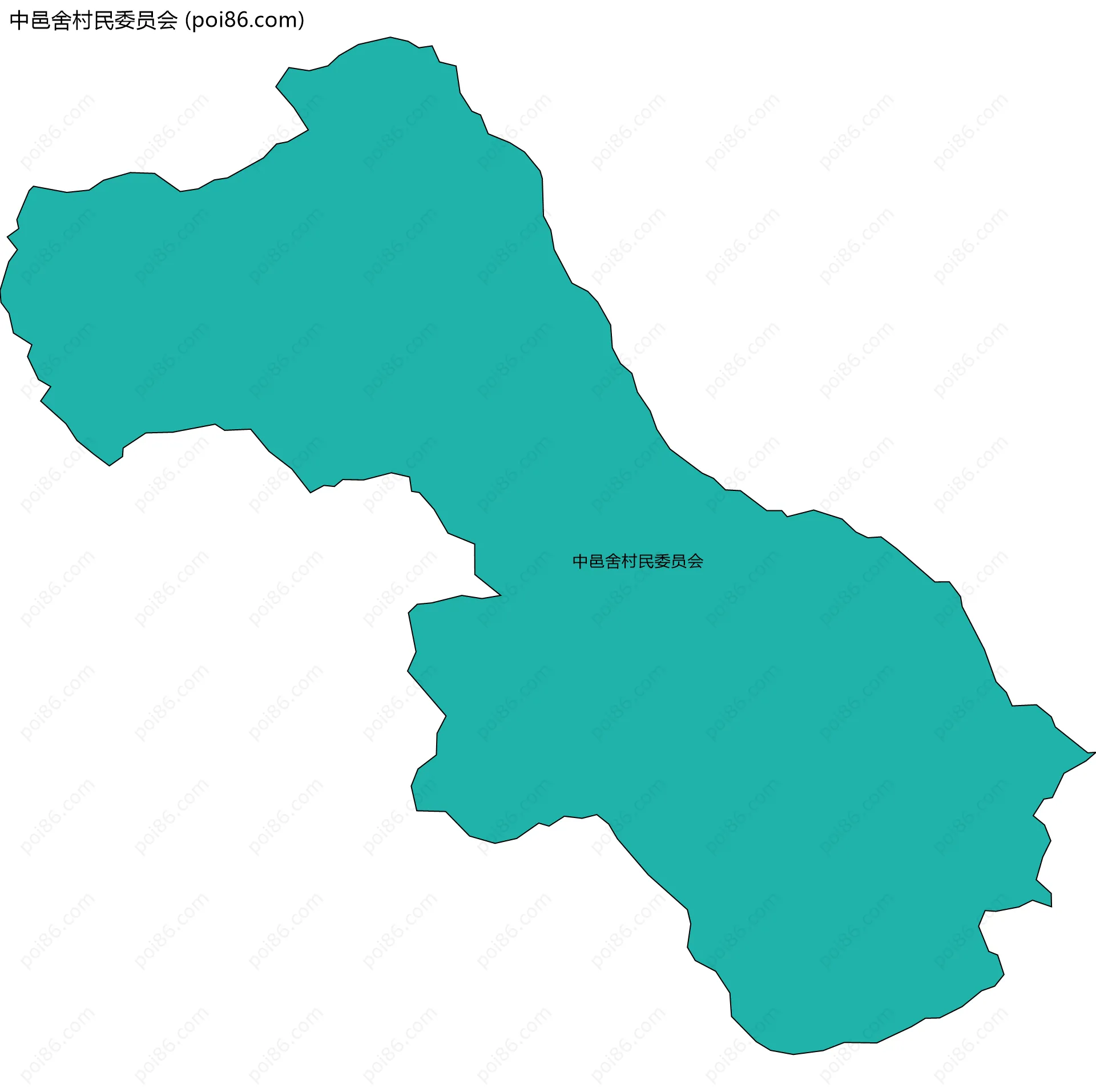 中邑舍村民委员会边界地图