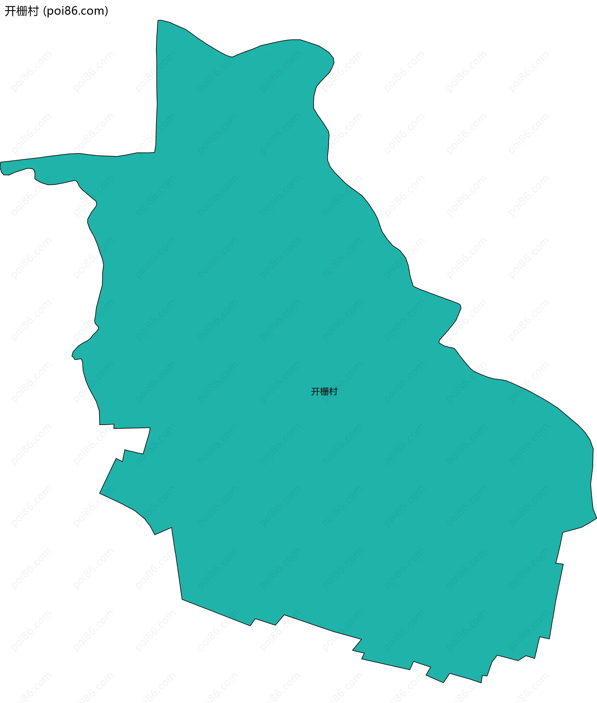 开栅村边界地图