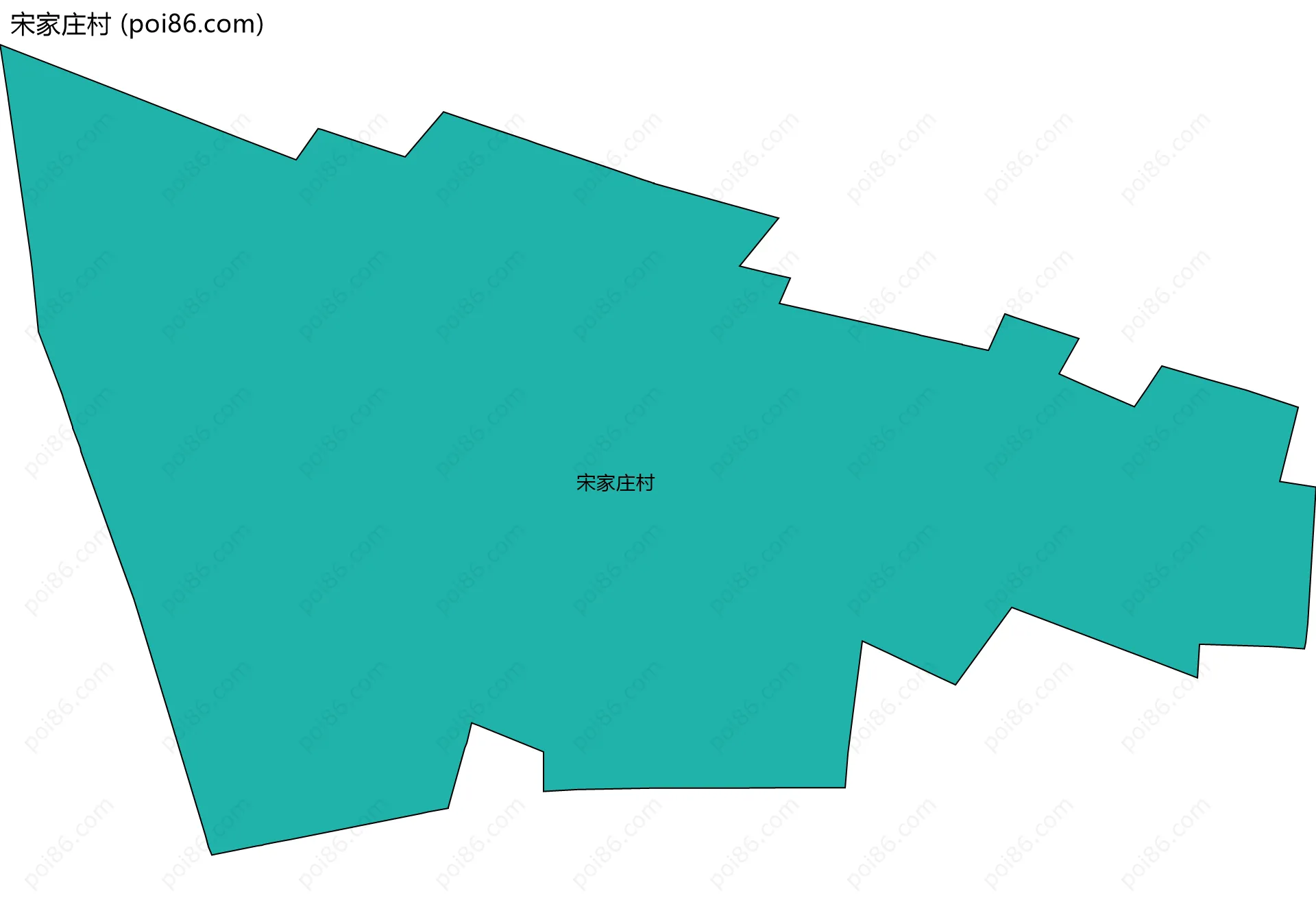宋家庄村边界地图