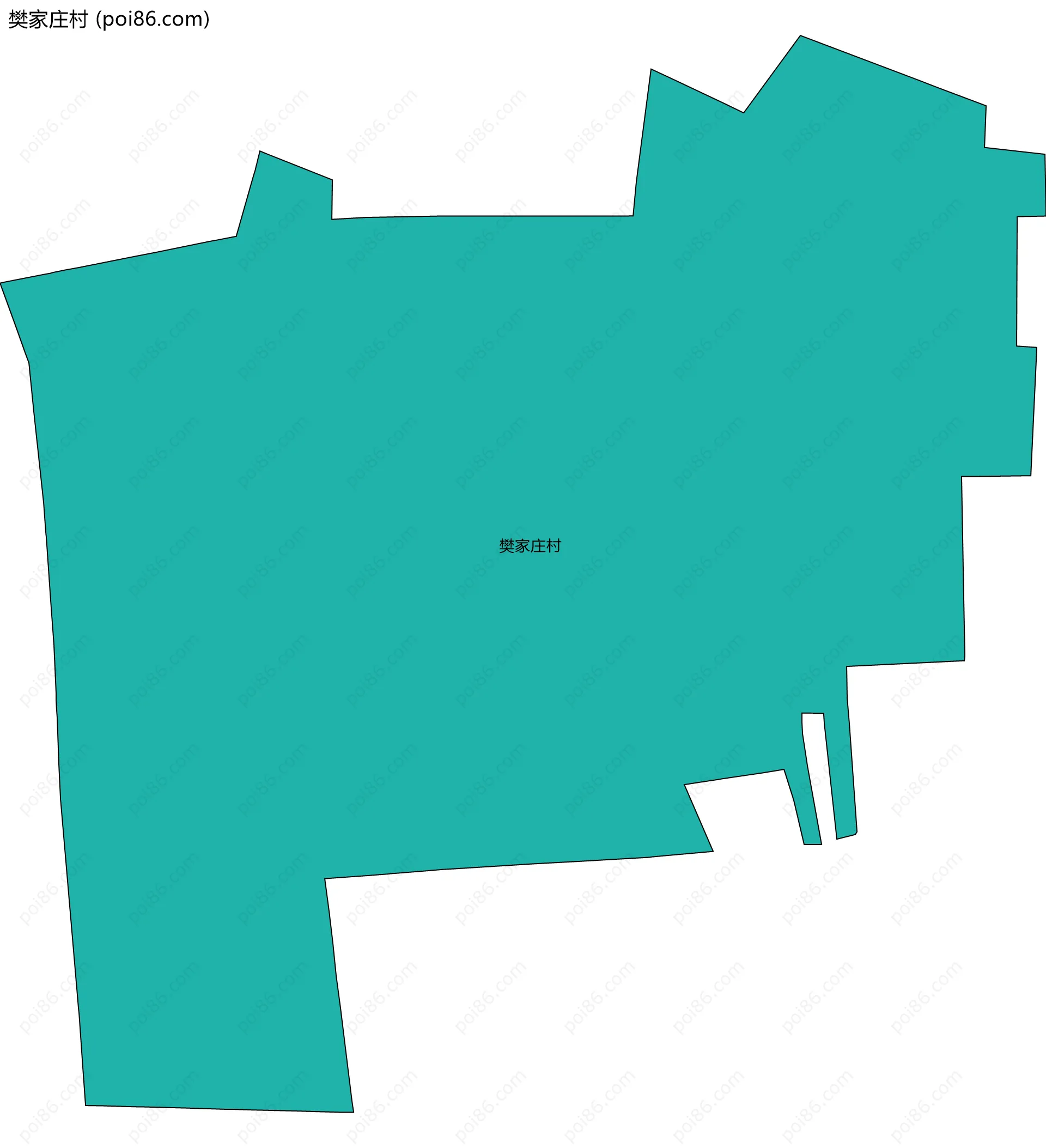 樊家庄村边界地图