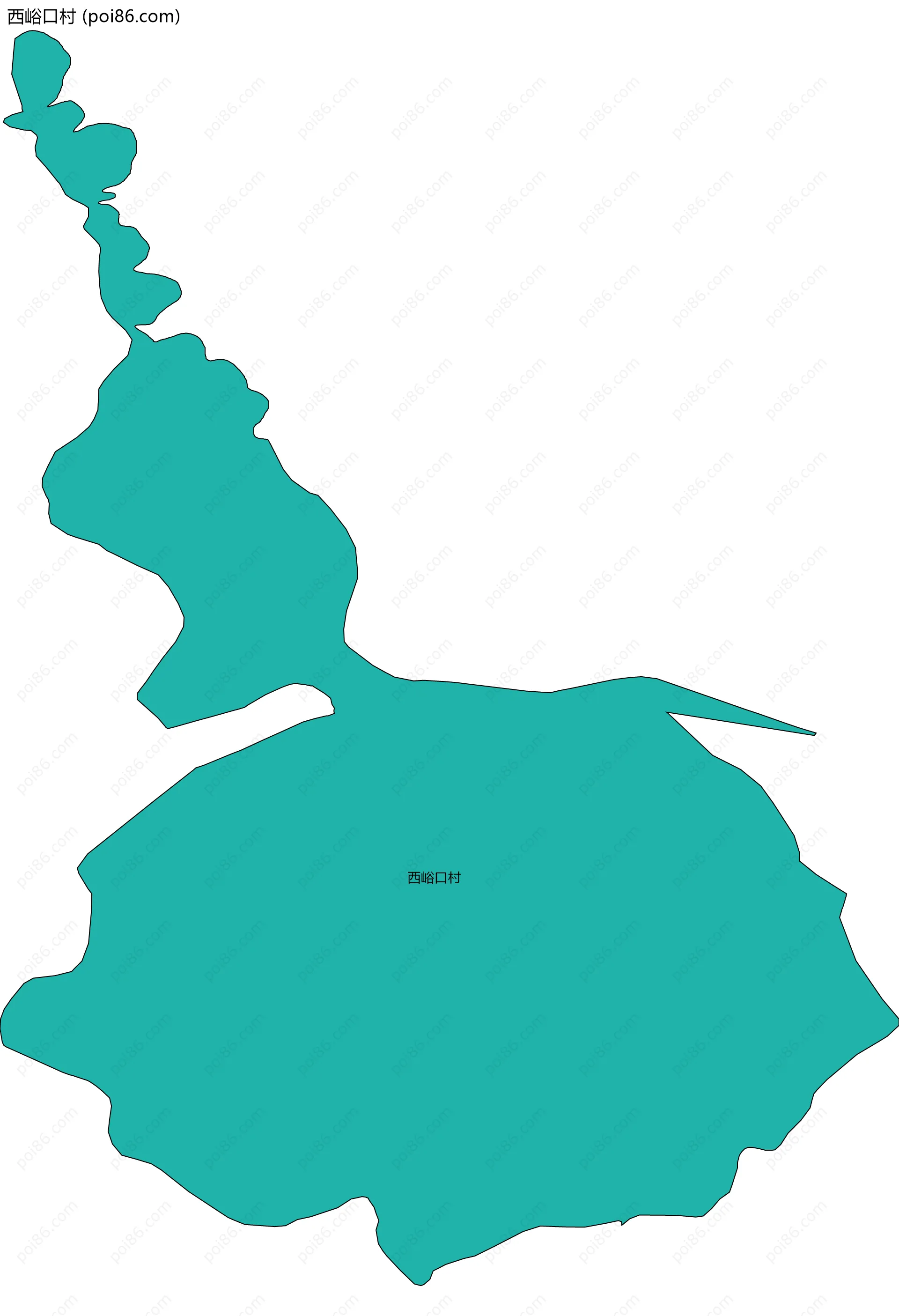 西峪口村边界地图